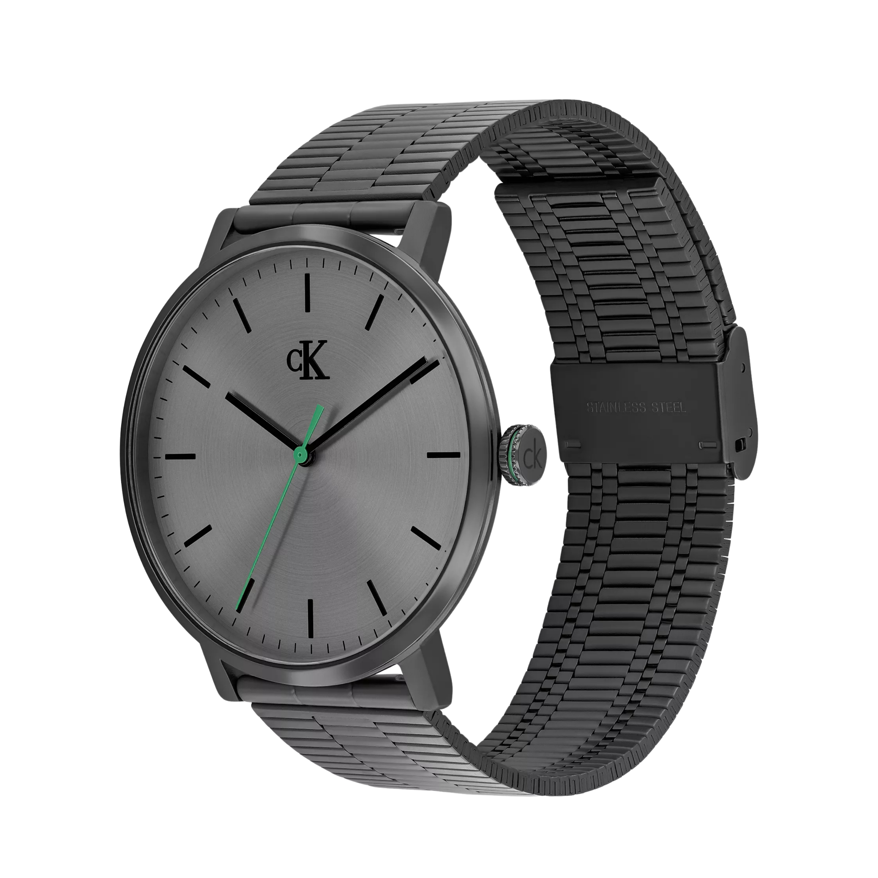 Calvin Klein Men Slim Case Link Bracelet Watch 25200547 - Grey