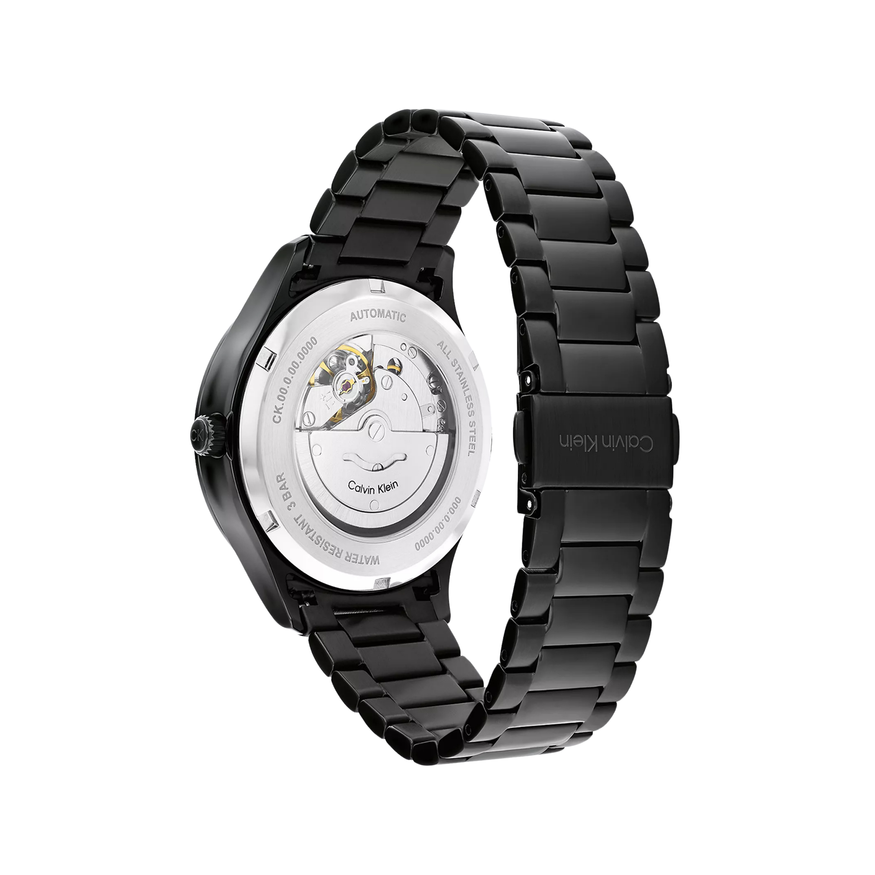 Calvin Klein Men Automatic H Link Bracelet Watch 25300023 - Black