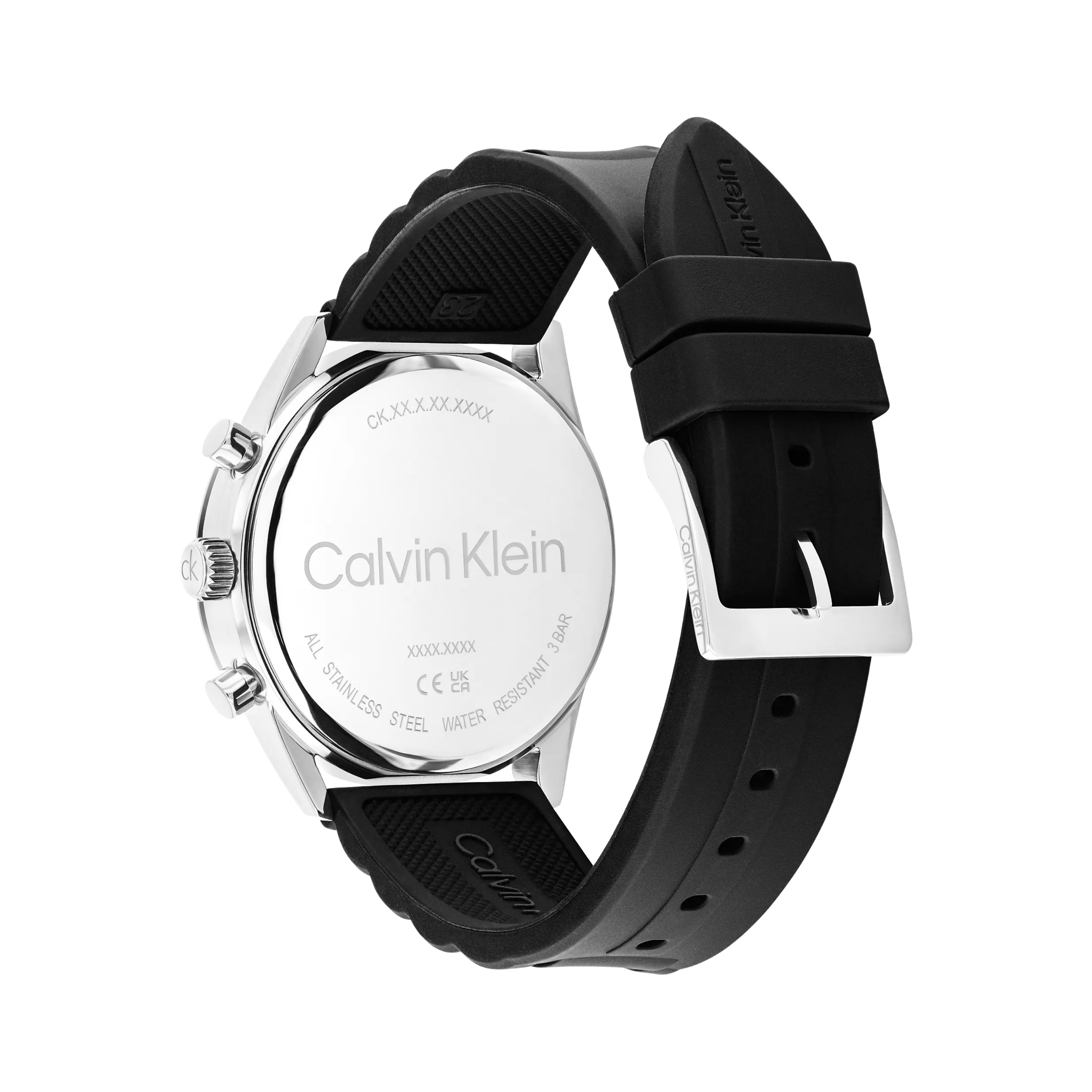 Calvin Klein Men Chronograph Silicone Watch LW000500 040 - Black