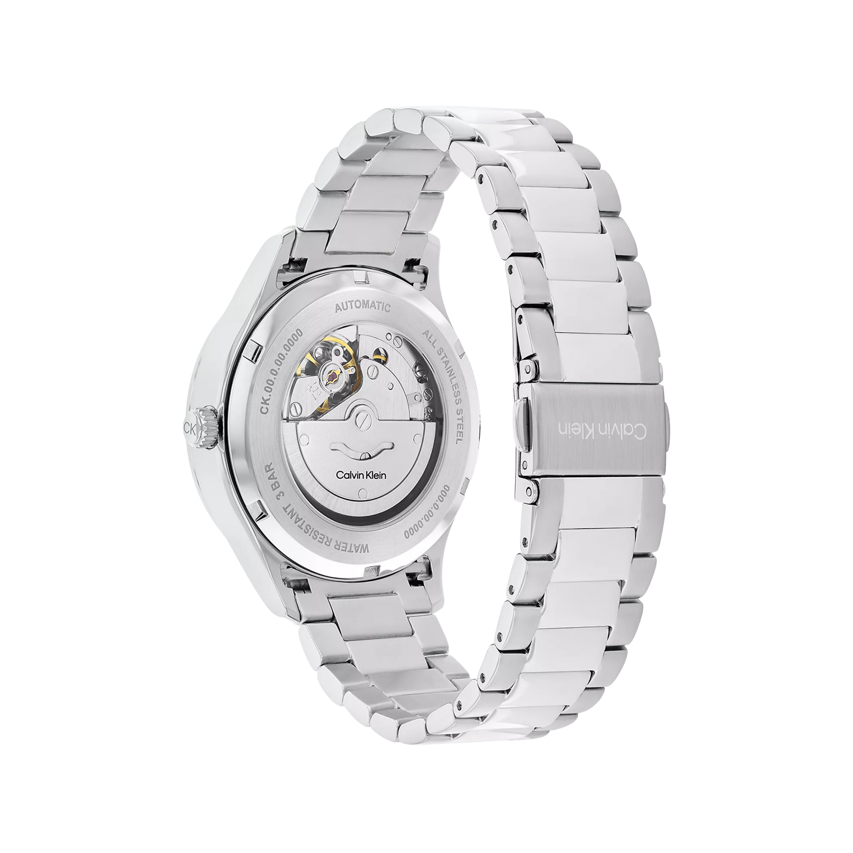 Calvin Klein Men Automatic H Link Bracelet Watch 25300021 - Black