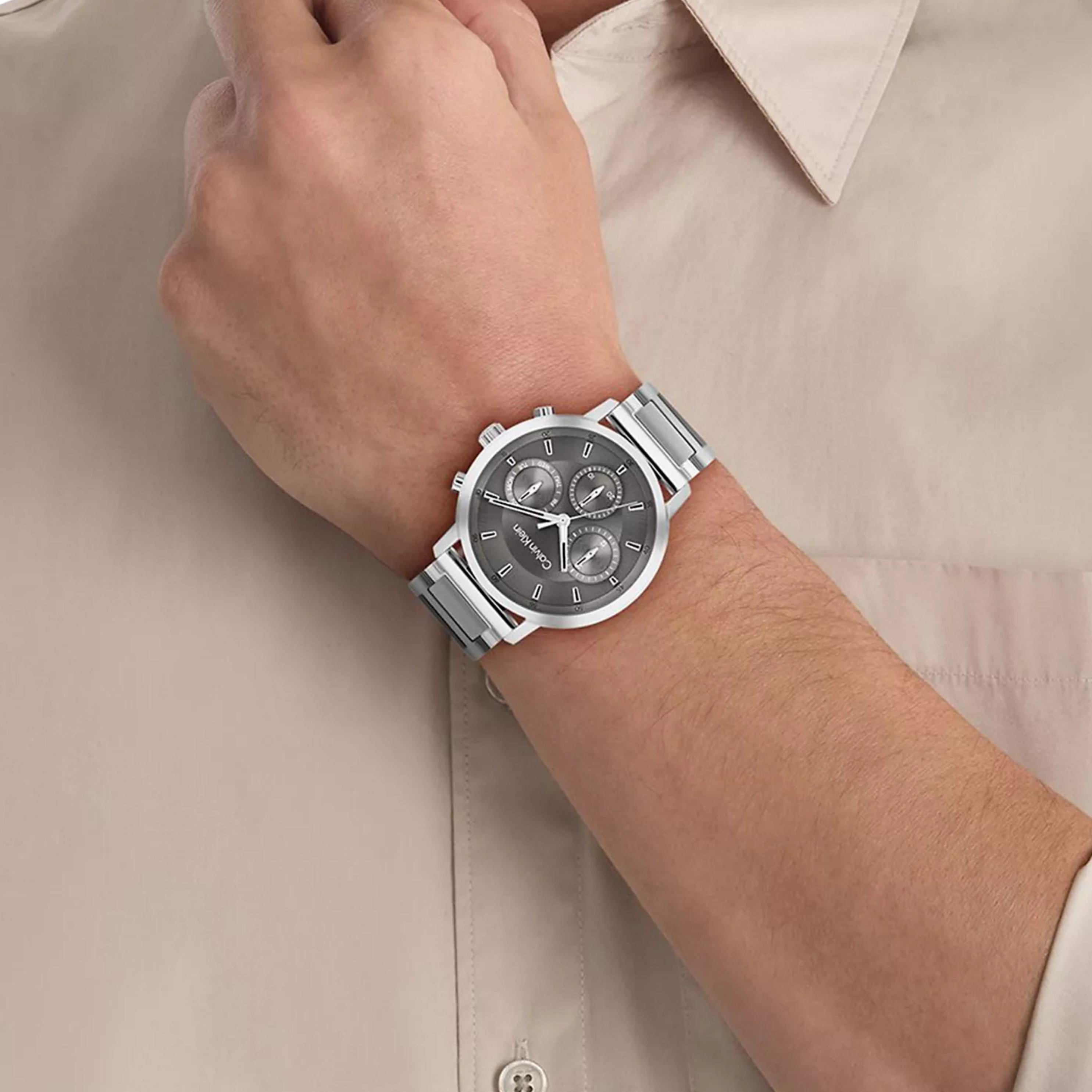 Calvin Klein Men Sunray Chronograph Watch LW000330 040 - Silver