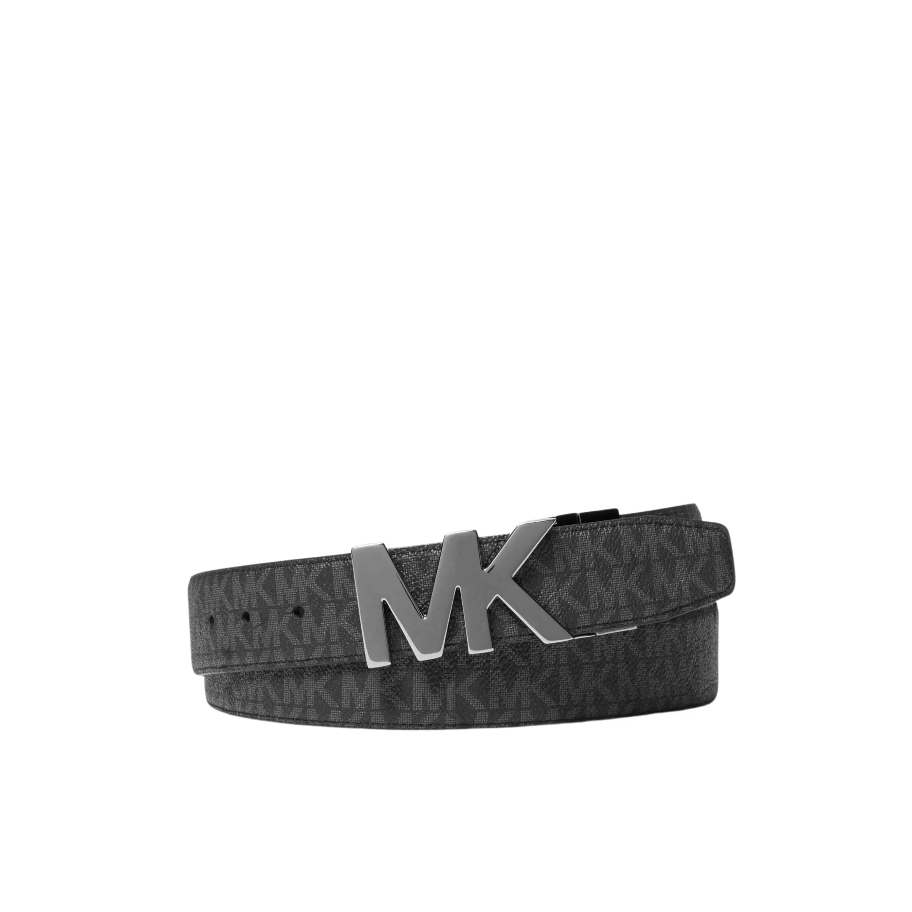 Michael Kors Men Reversible Signature Logo and Leather Belt - Brown Black