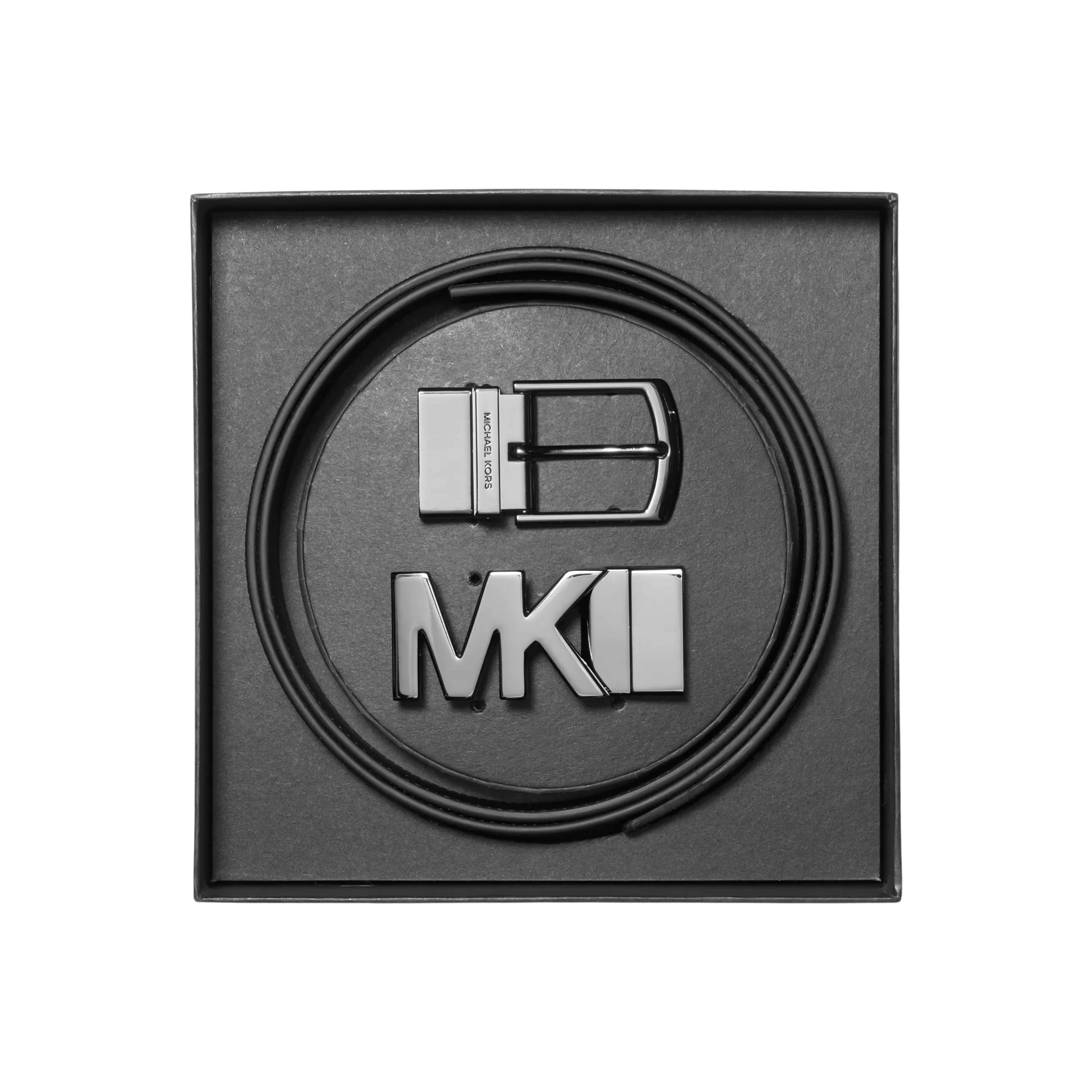 Michael Kors Men 4 in 1 Signature Logo Belt Box Set - ADMRL PLBLUE