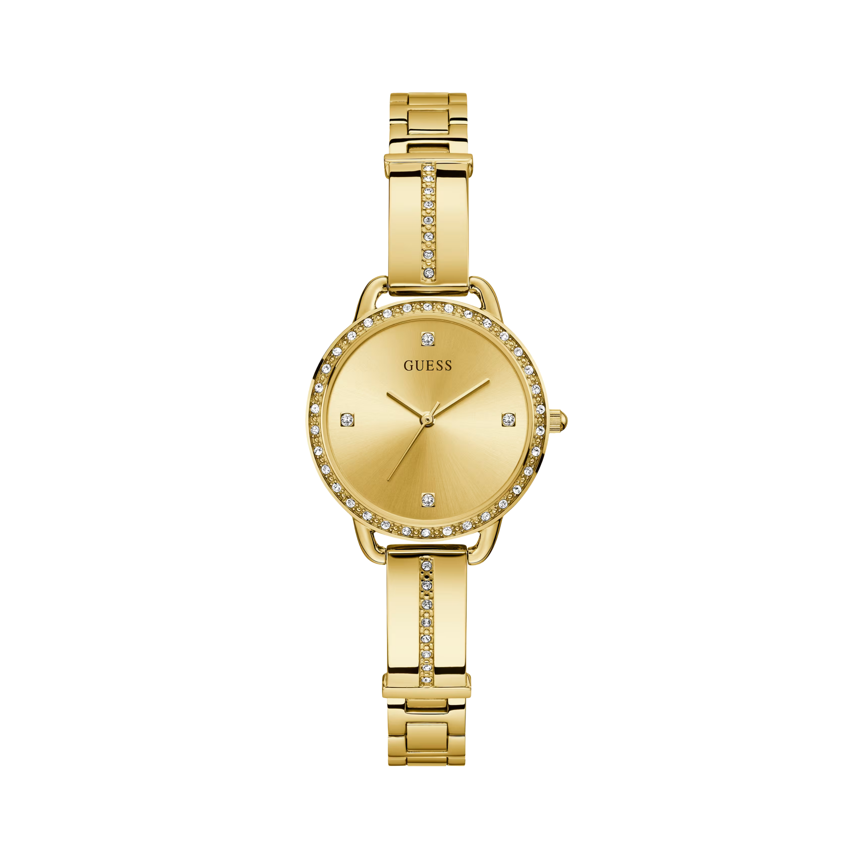 Guess Women Gold Tone Crystal Analog Watch GW0022L2 - Gold