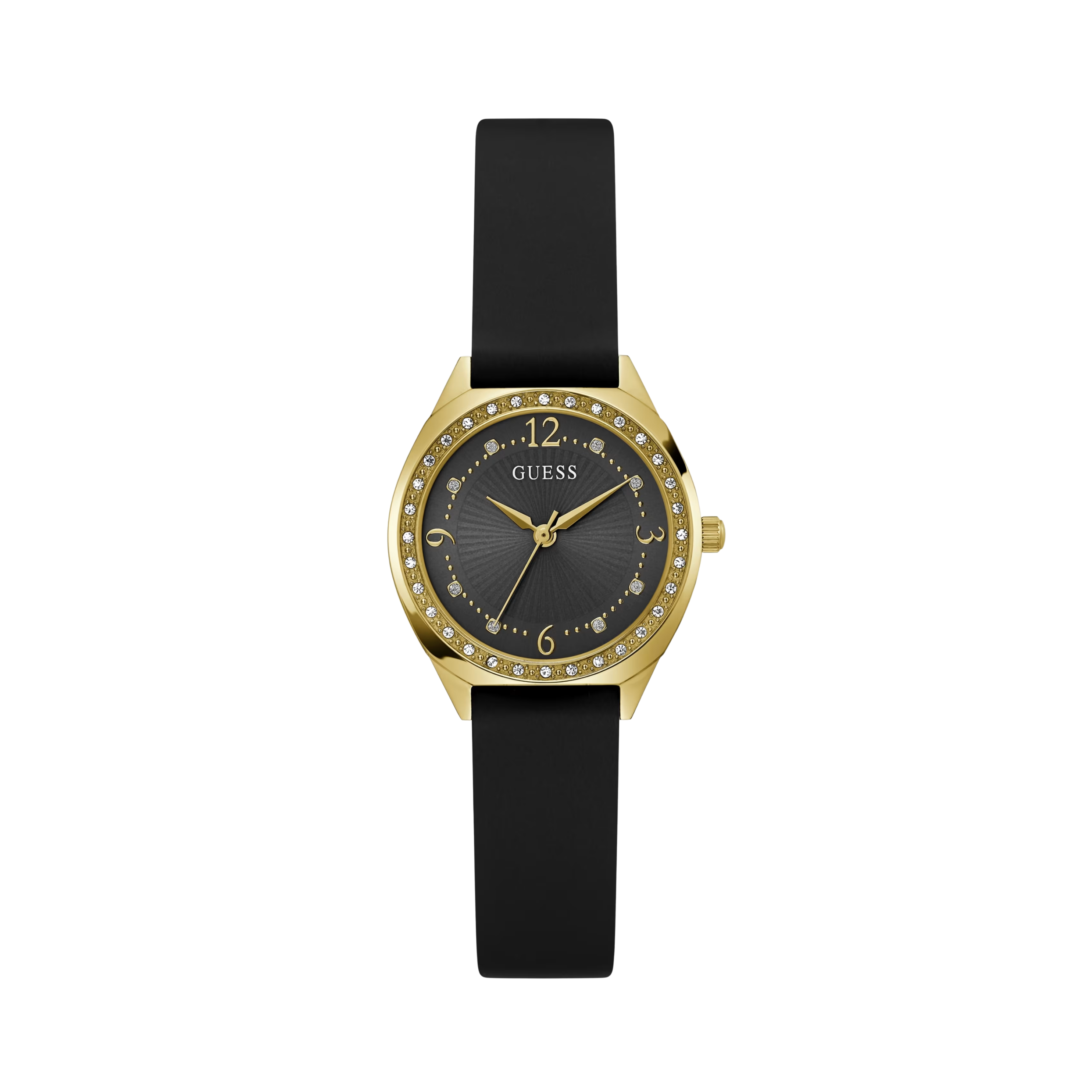 Guess Women Gold Tone and Black Analog Watch - Gold