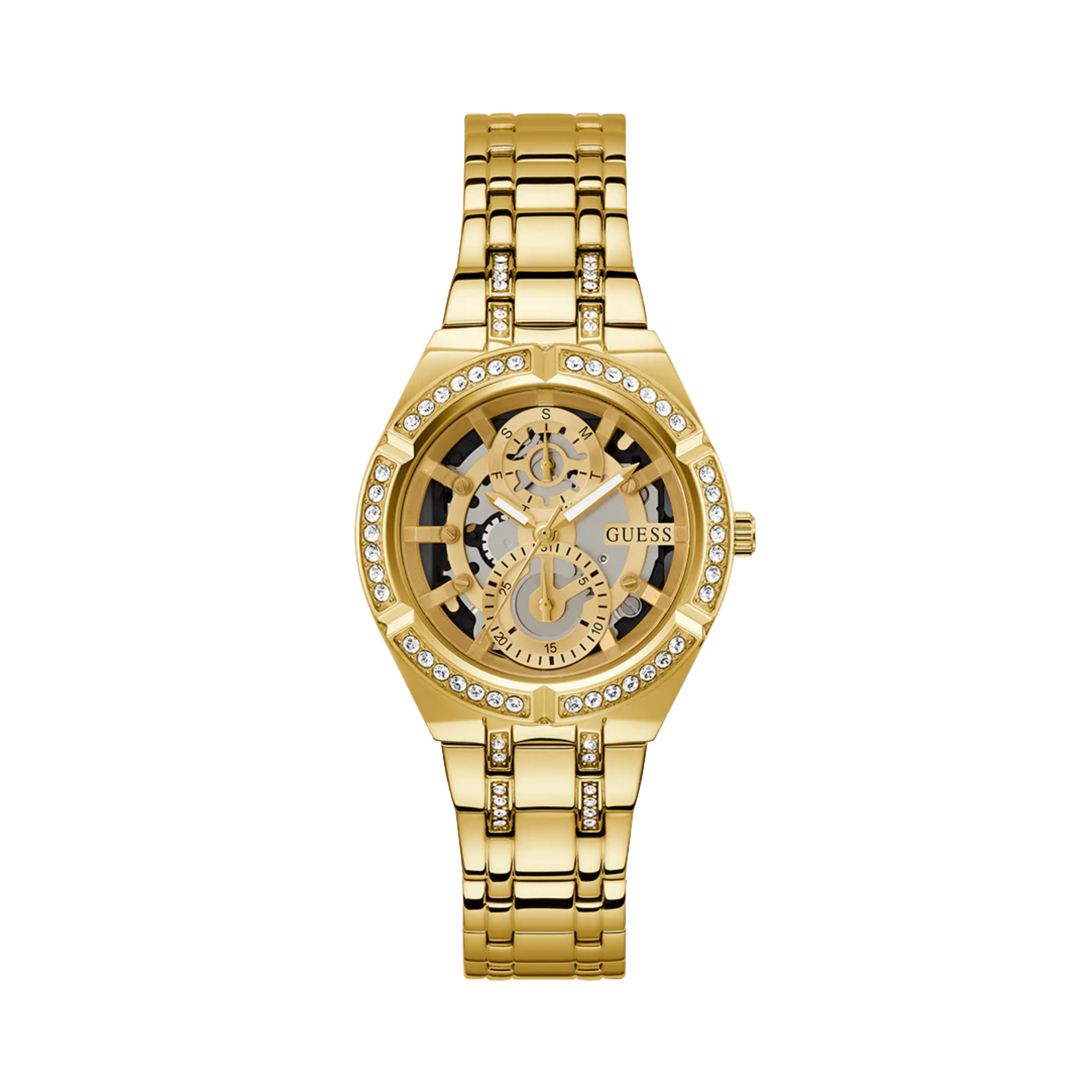 Guess Women Gold Tone Multi Function Watch - Gold
