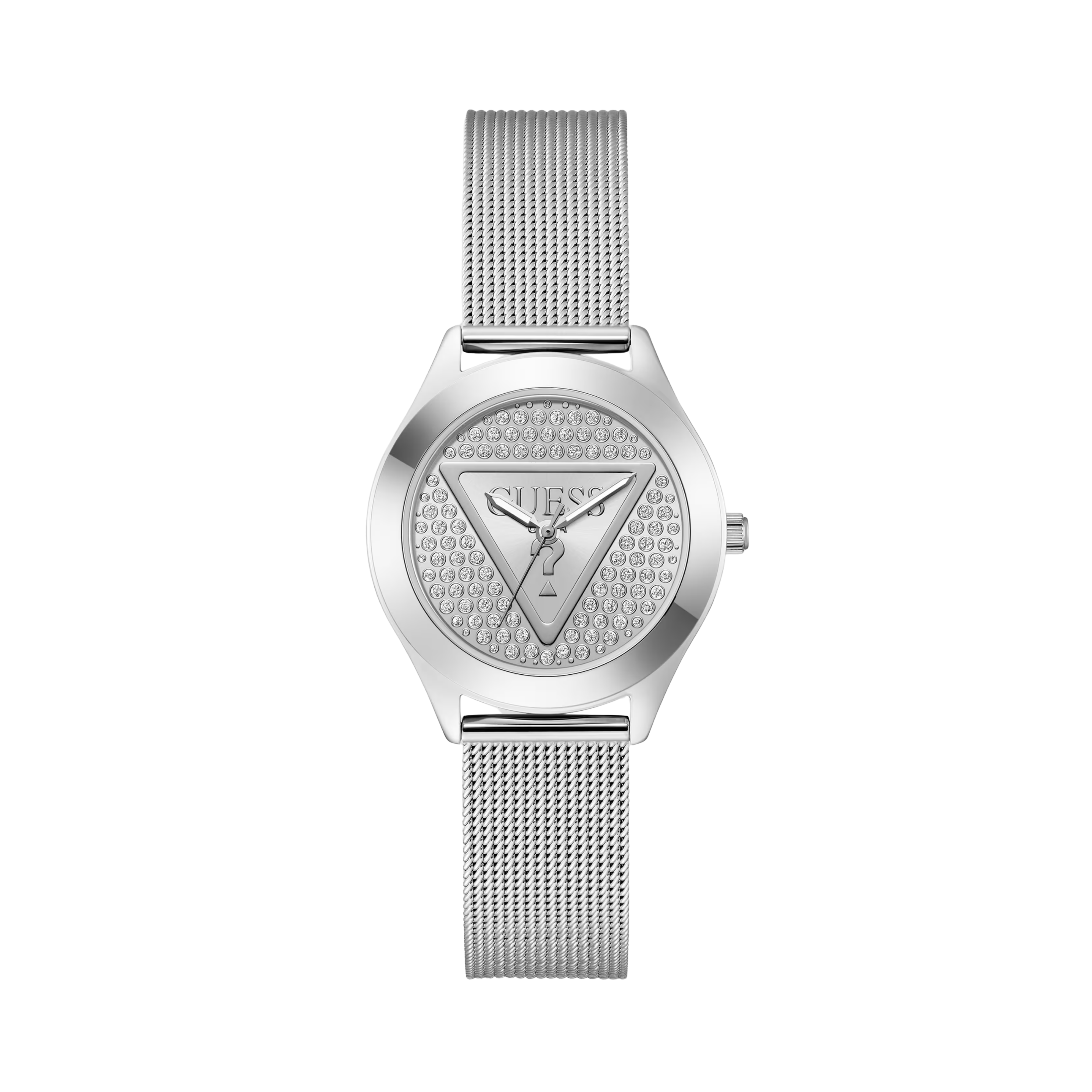 Guess Women Silver Tone Analog Logo Watch GW0835L1 - Silver