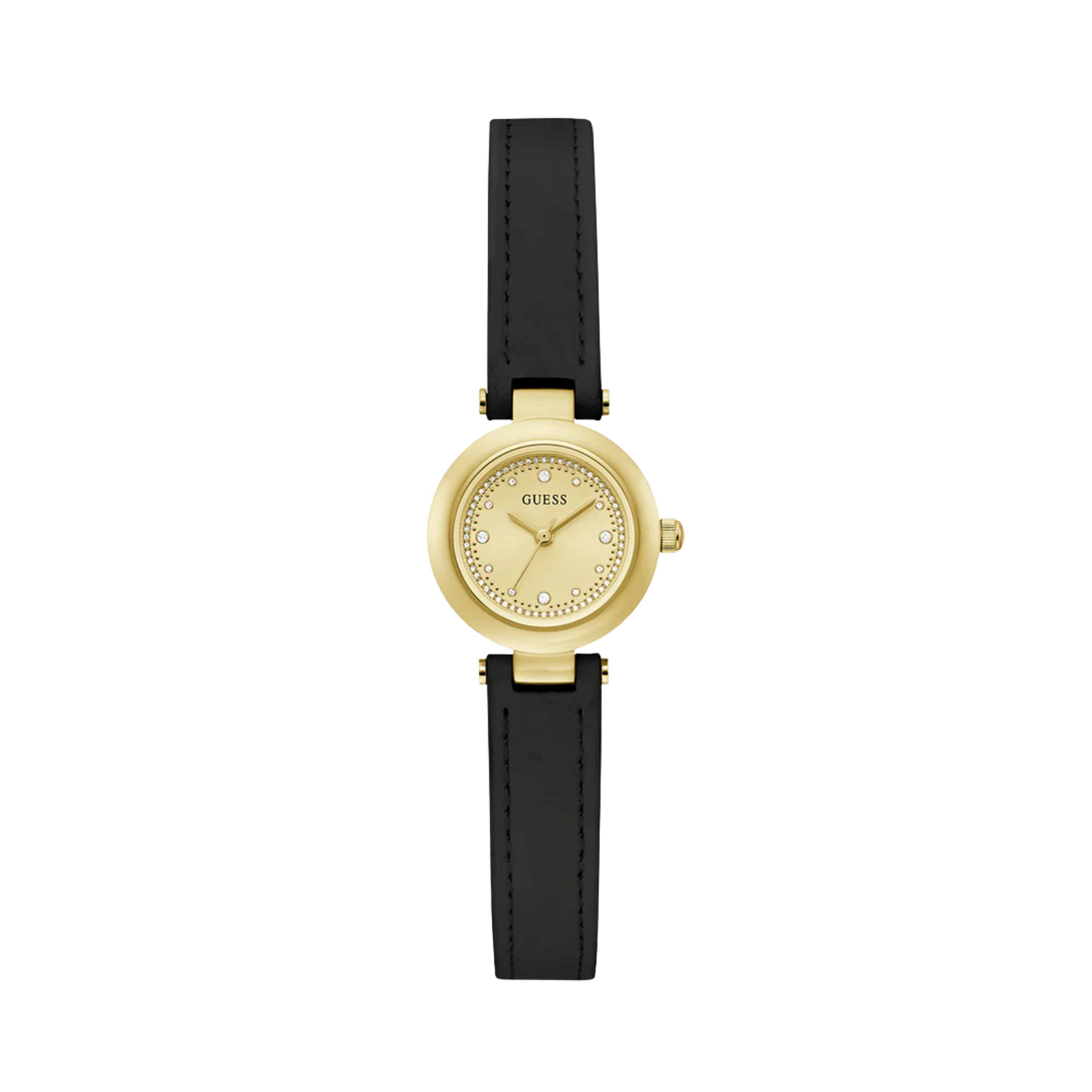 Guess Women Black Gold Tone Analog Watch U1404L1M - Black Gold