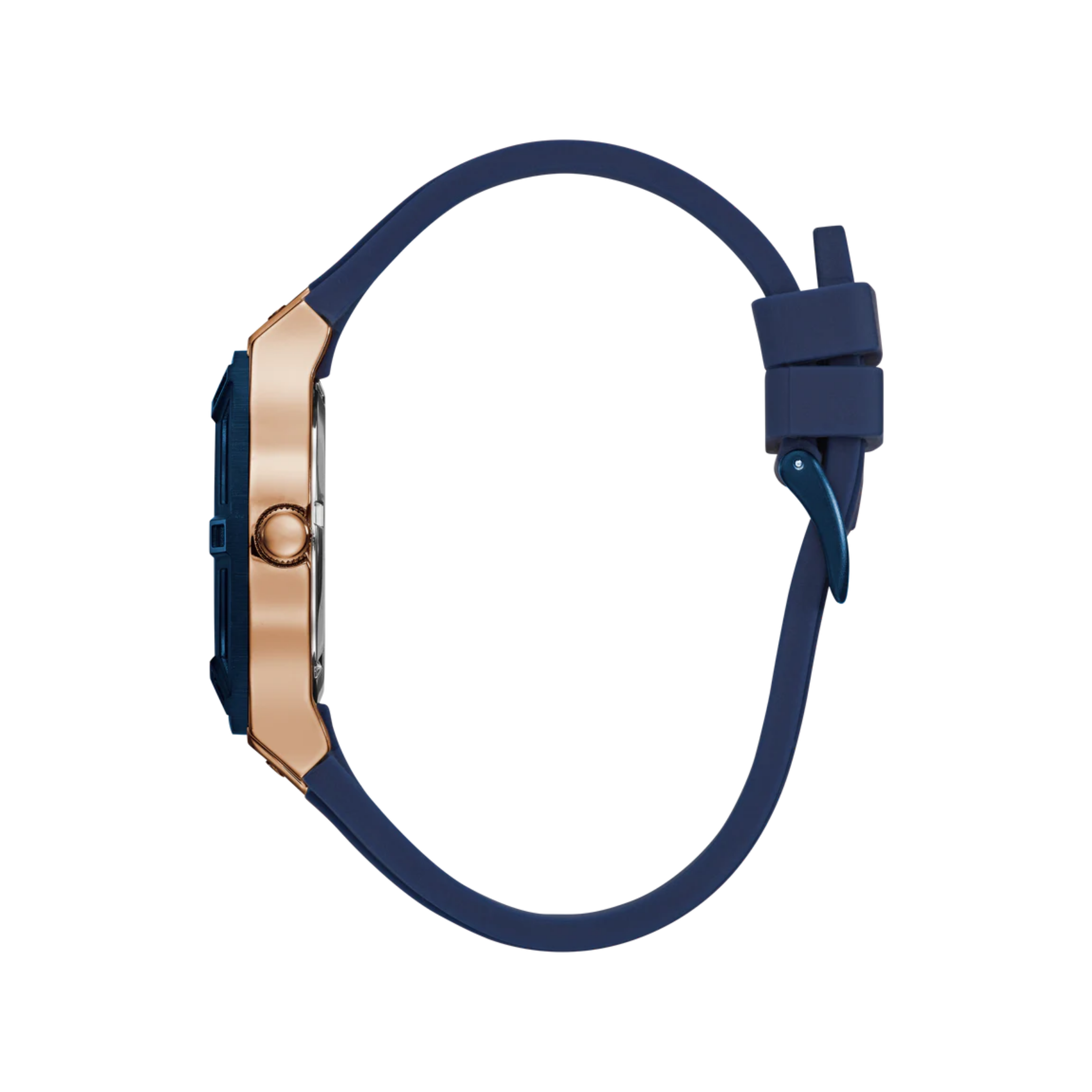 Guess Women Blue Rose Gold Tone Blue Multi Function Watch - Rose Gold Blue
