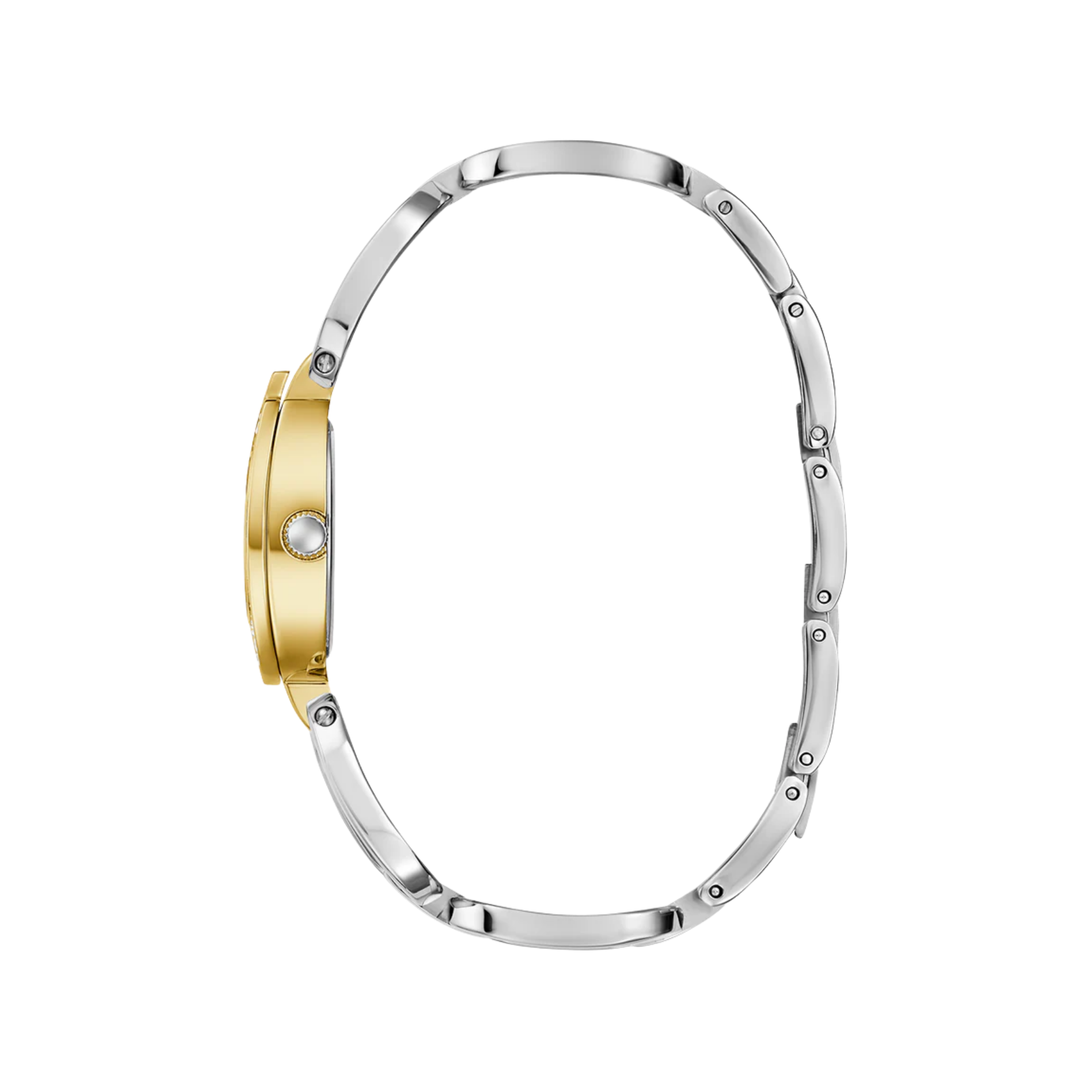 Guess Women Two Tone Gold Tone Analog Watch GW0683L6 - Silver Gold