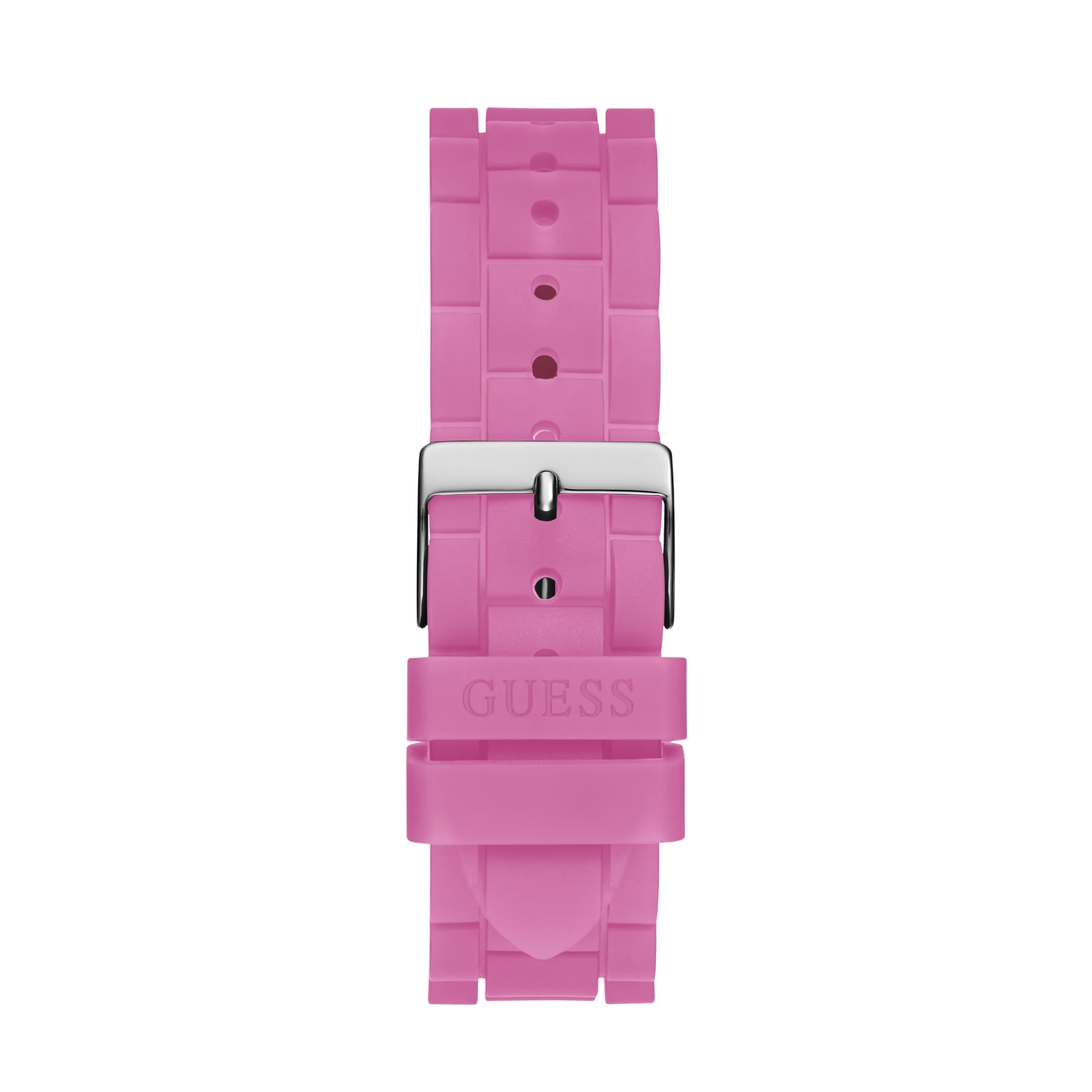 Guess Women Pink and Silver Tone Multifunction Watch - Silver