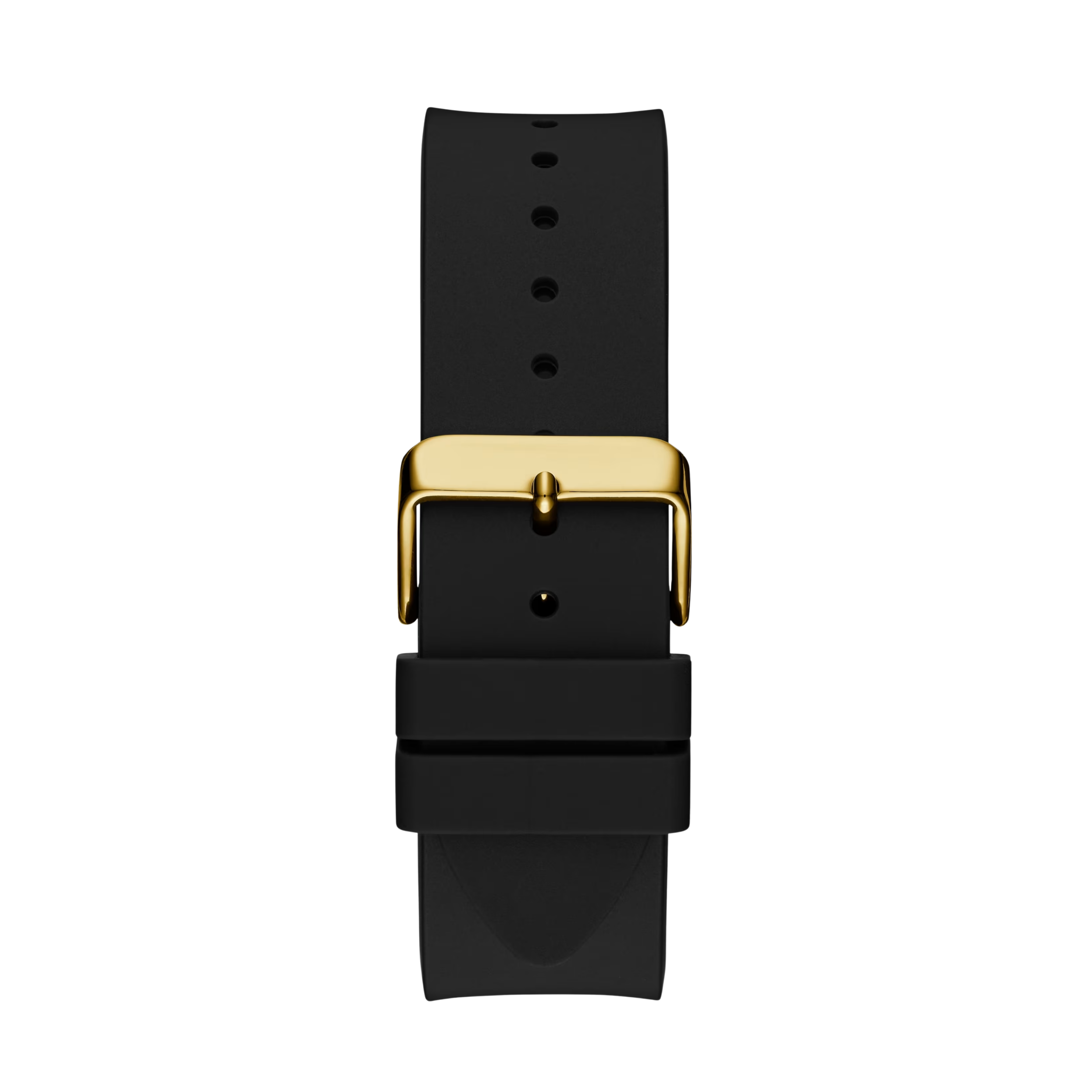 Guess Women Black and Gold-Tone Silicone Analog Watch - Gold