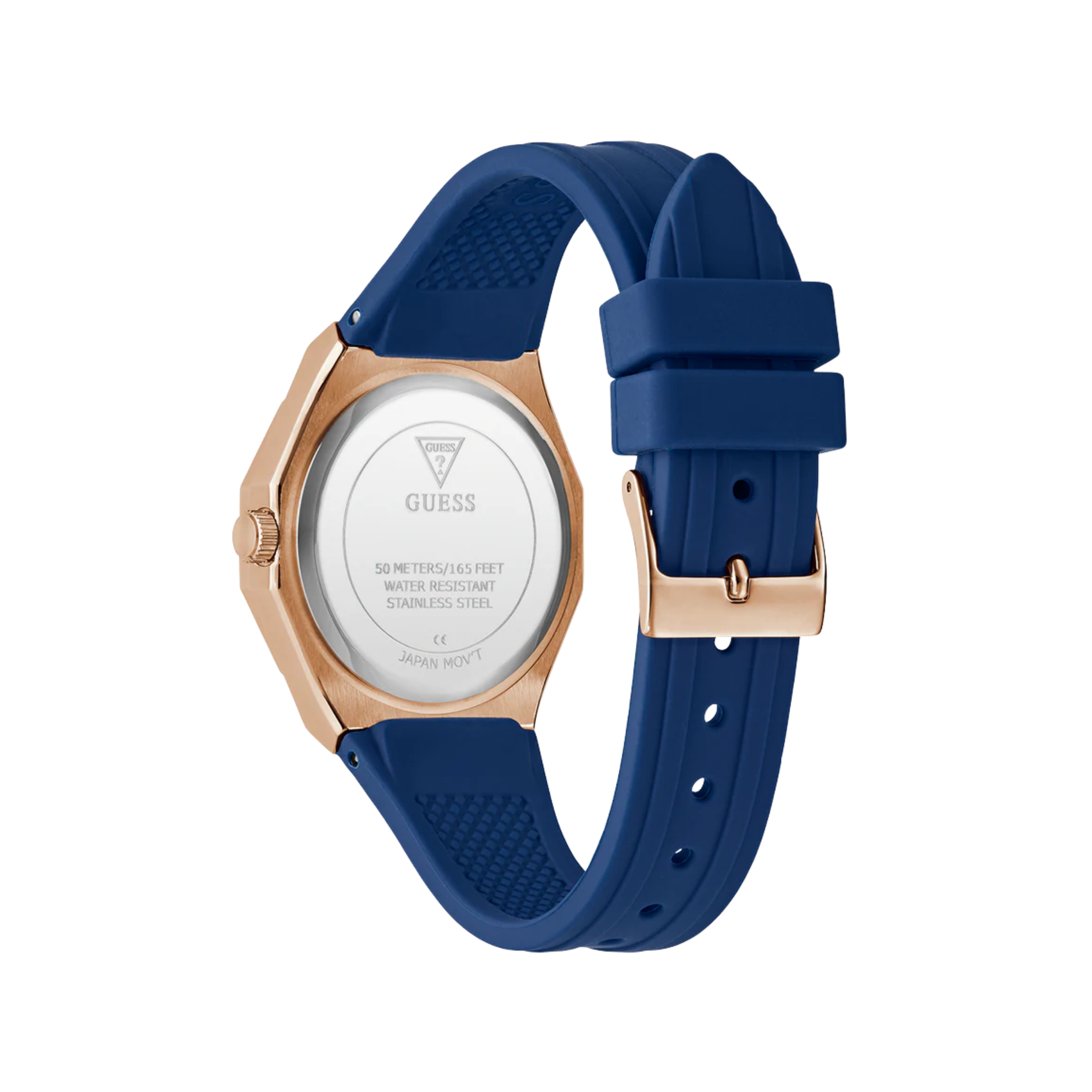 Guess Women Blue Rose Gold Tone Analog Watch GW0872L3 - Blue Rose Gold