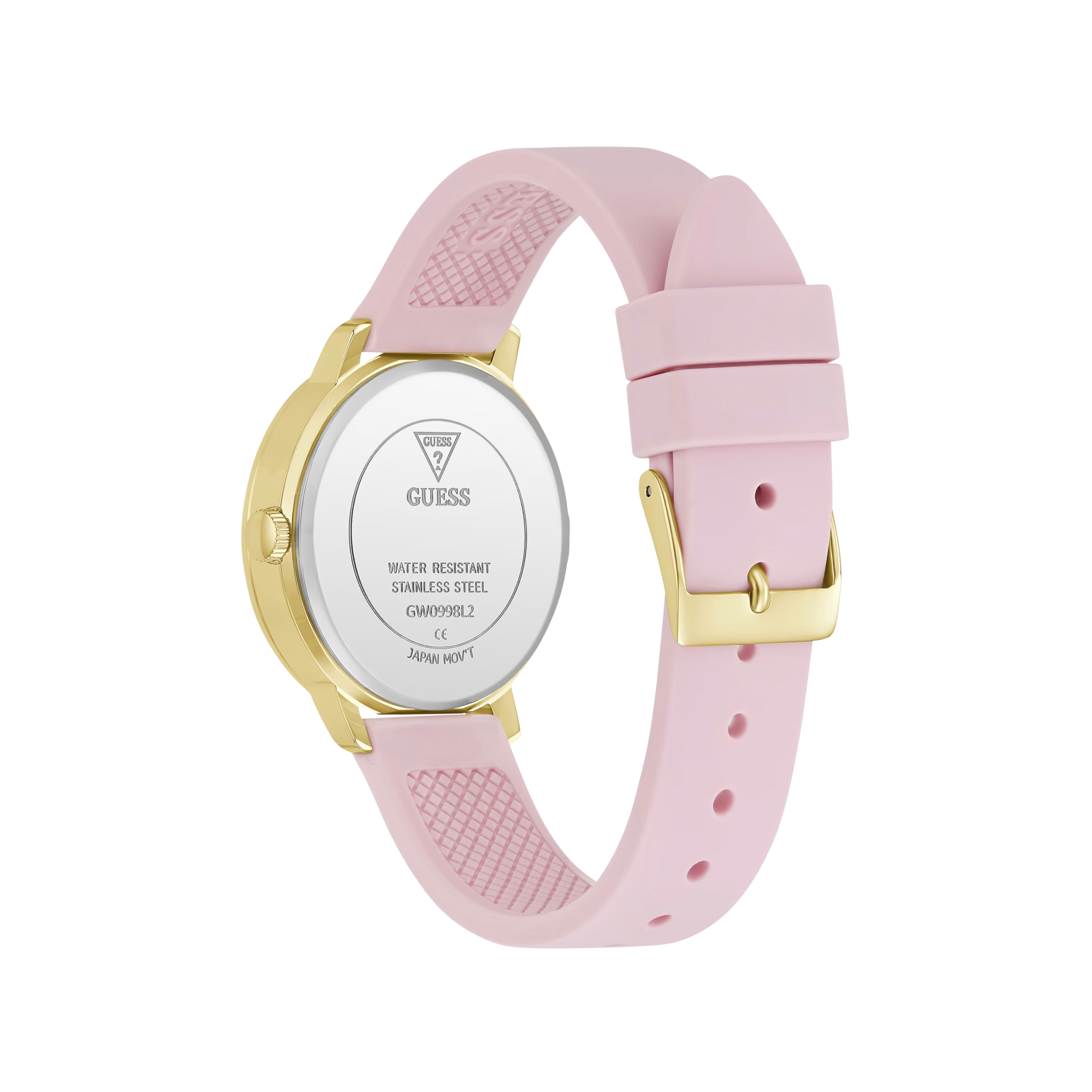 Guess Women Silicone Analogue Watch 36 mm - Pink Gold