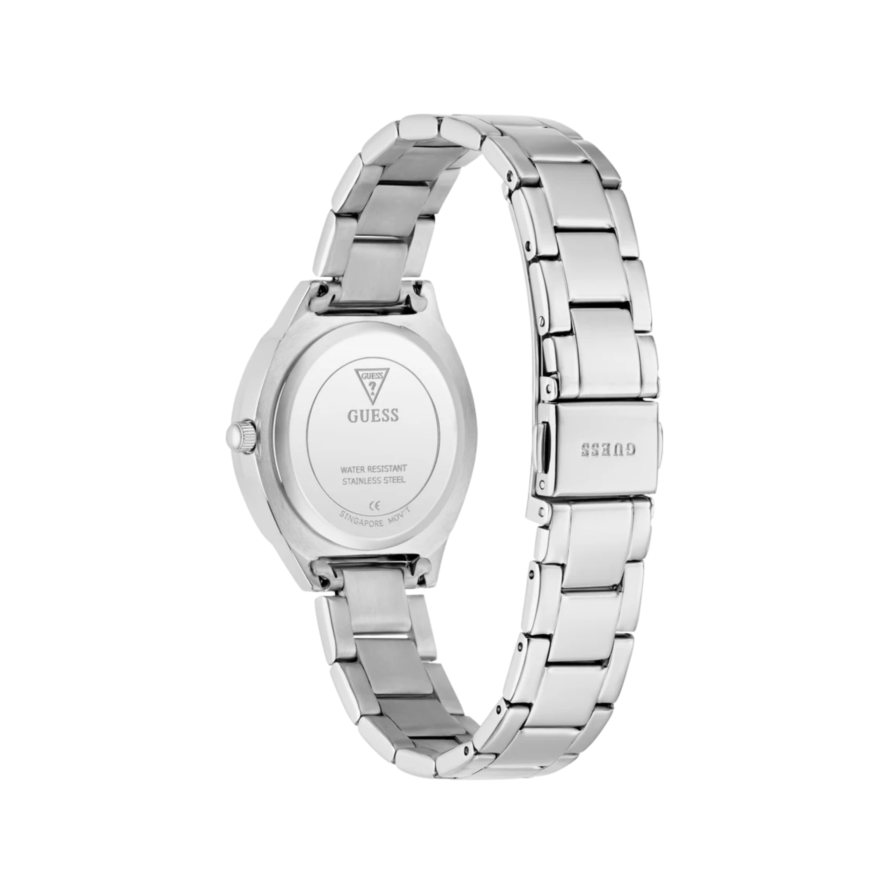 Guess Women Silver Tone Analog Watch GW0767L6 - Silver Blue