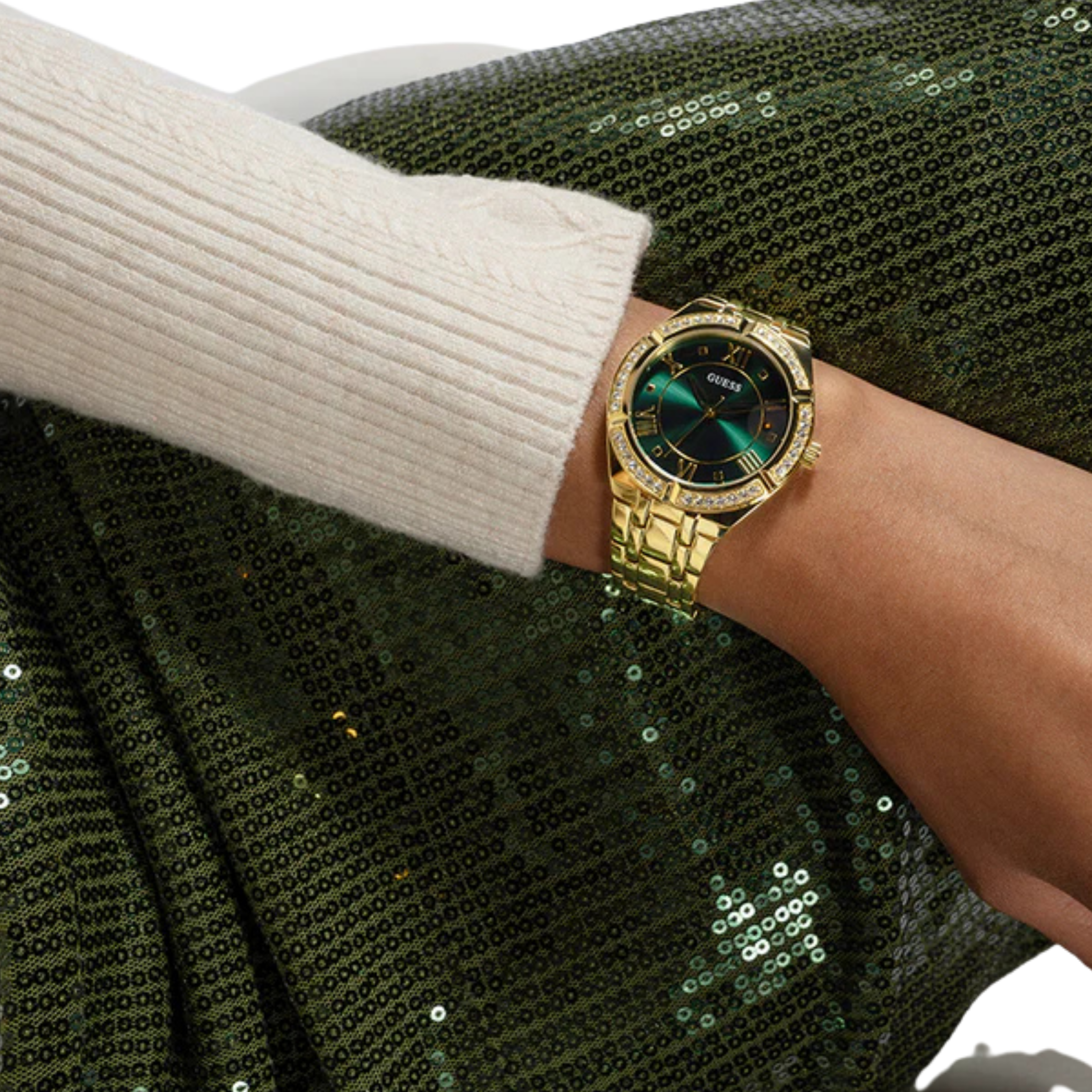 Guess Women Gold Tone Analog Watch GW0033L8 - Gold