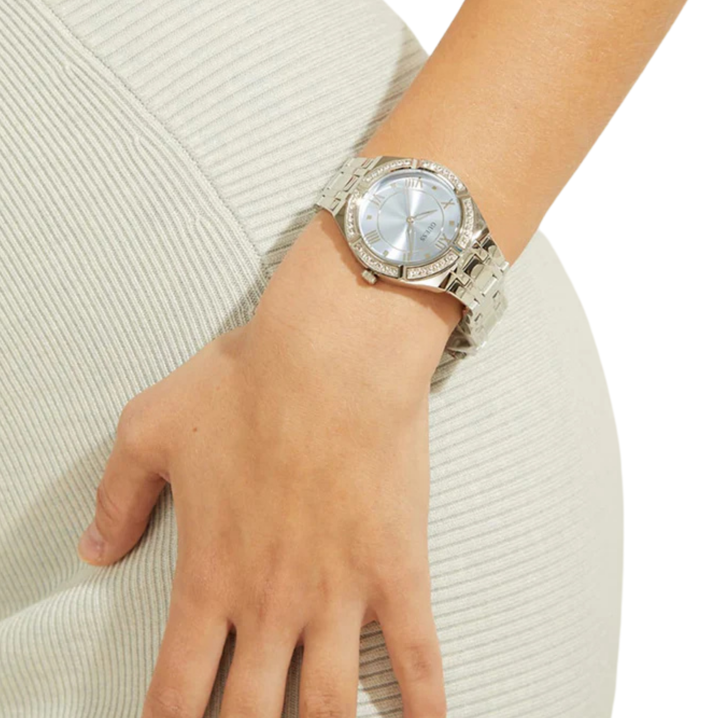 Guess Women Silver Tone Analog Watch GW0033L5 - Silver