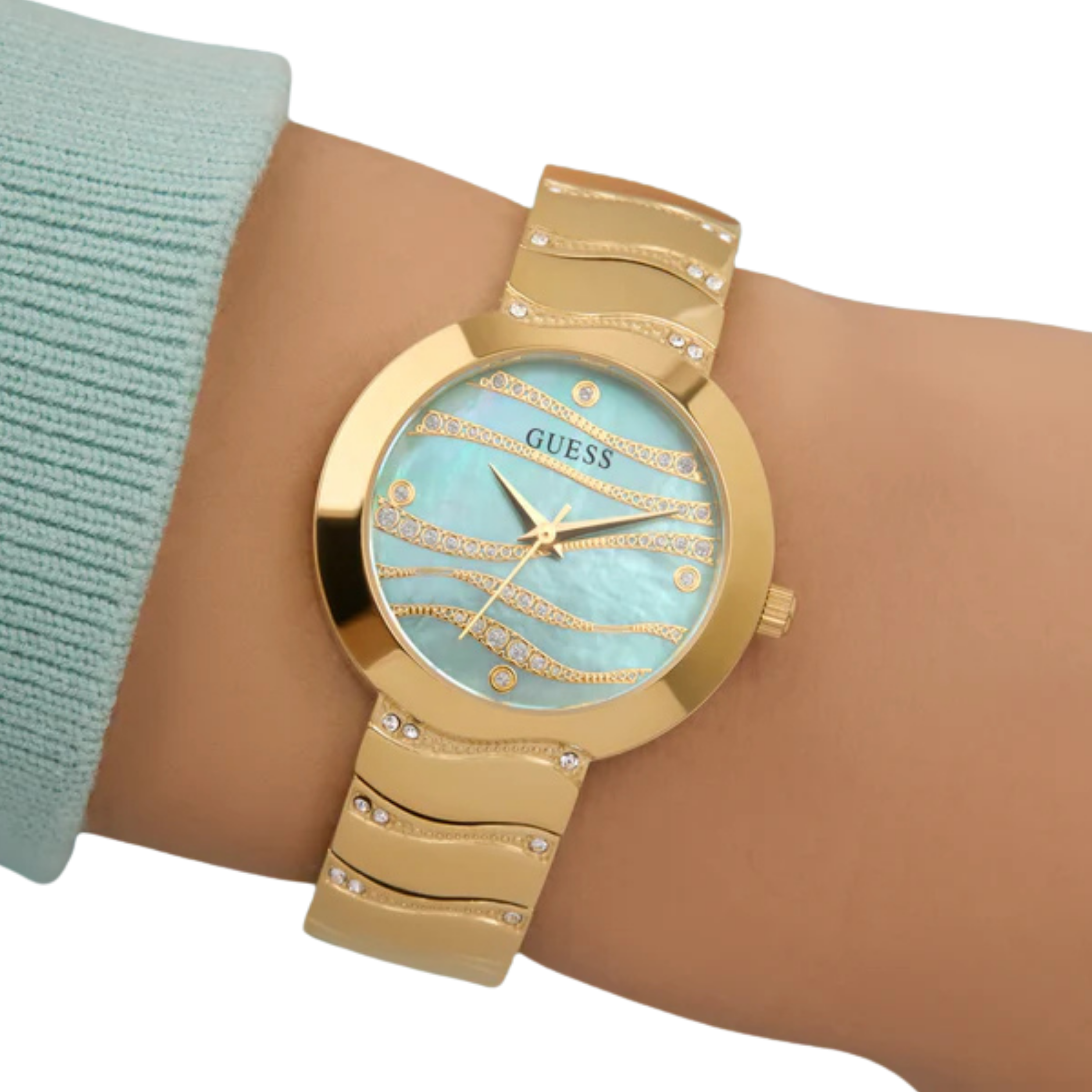 Guess Women Gold Tone Analog Watch GW0871L2 - Gold