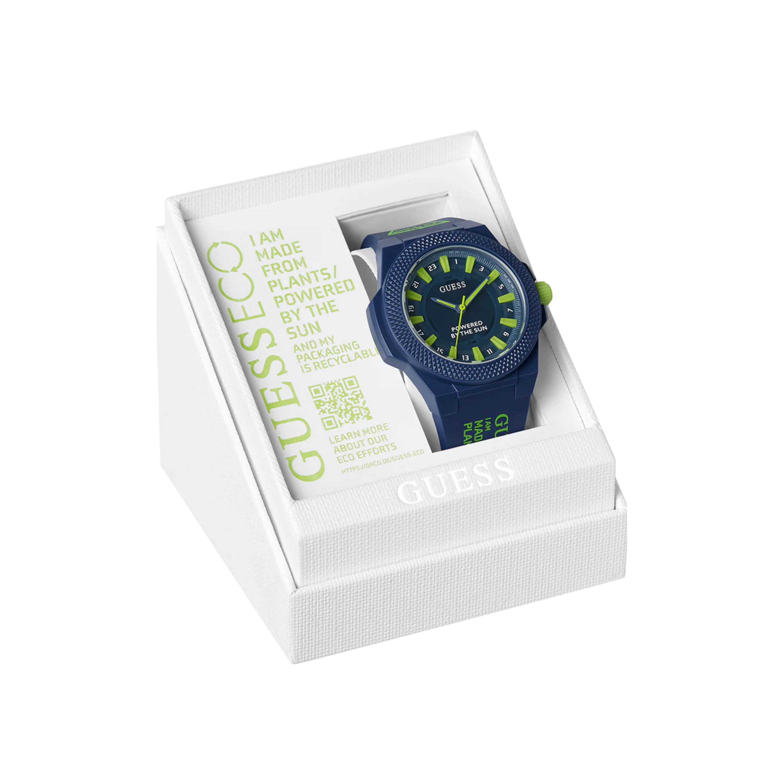 Guess Women Eco Friendly Made From Plants Blue Watch - Blue