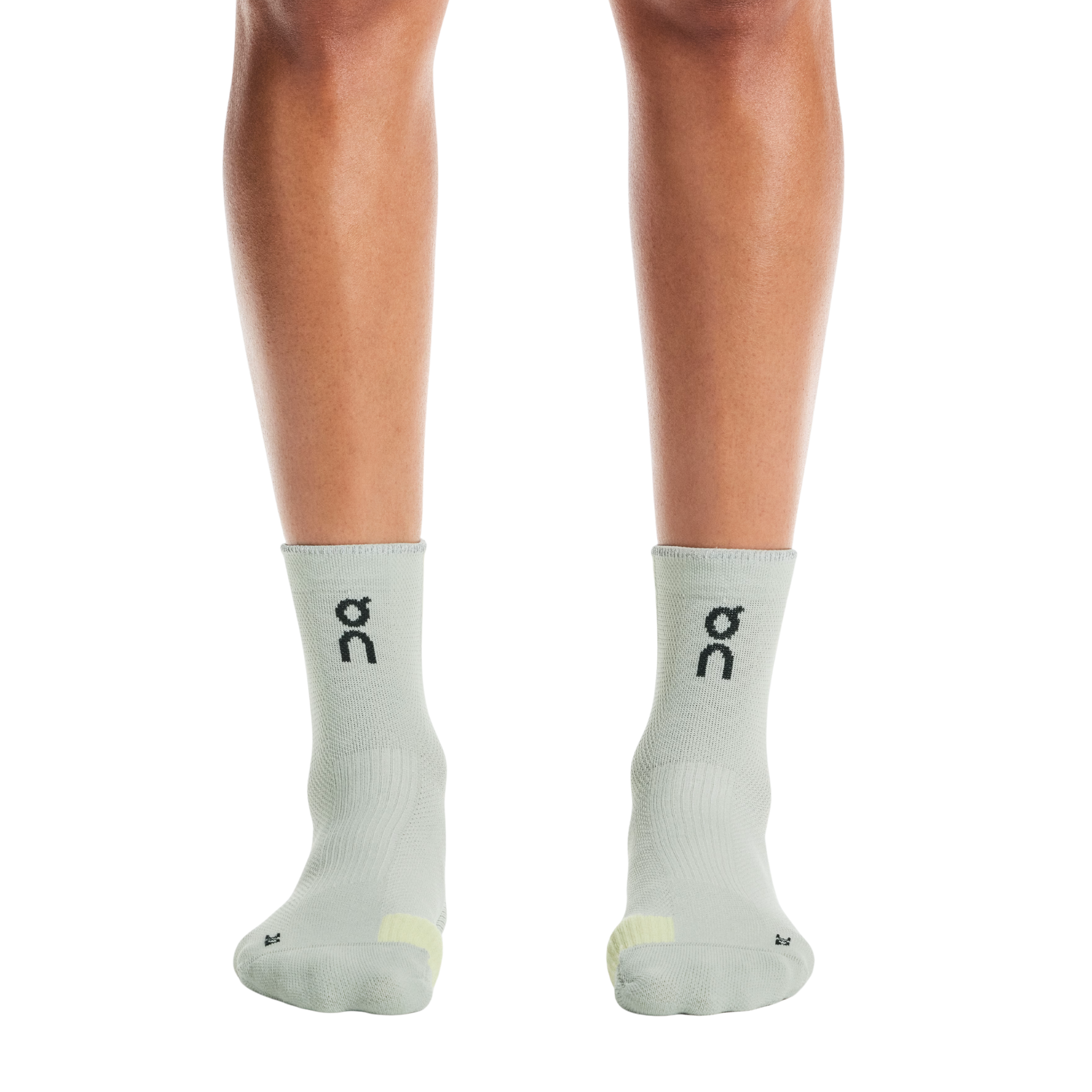 On Performance Run Sock Mid - Tin Lemonade