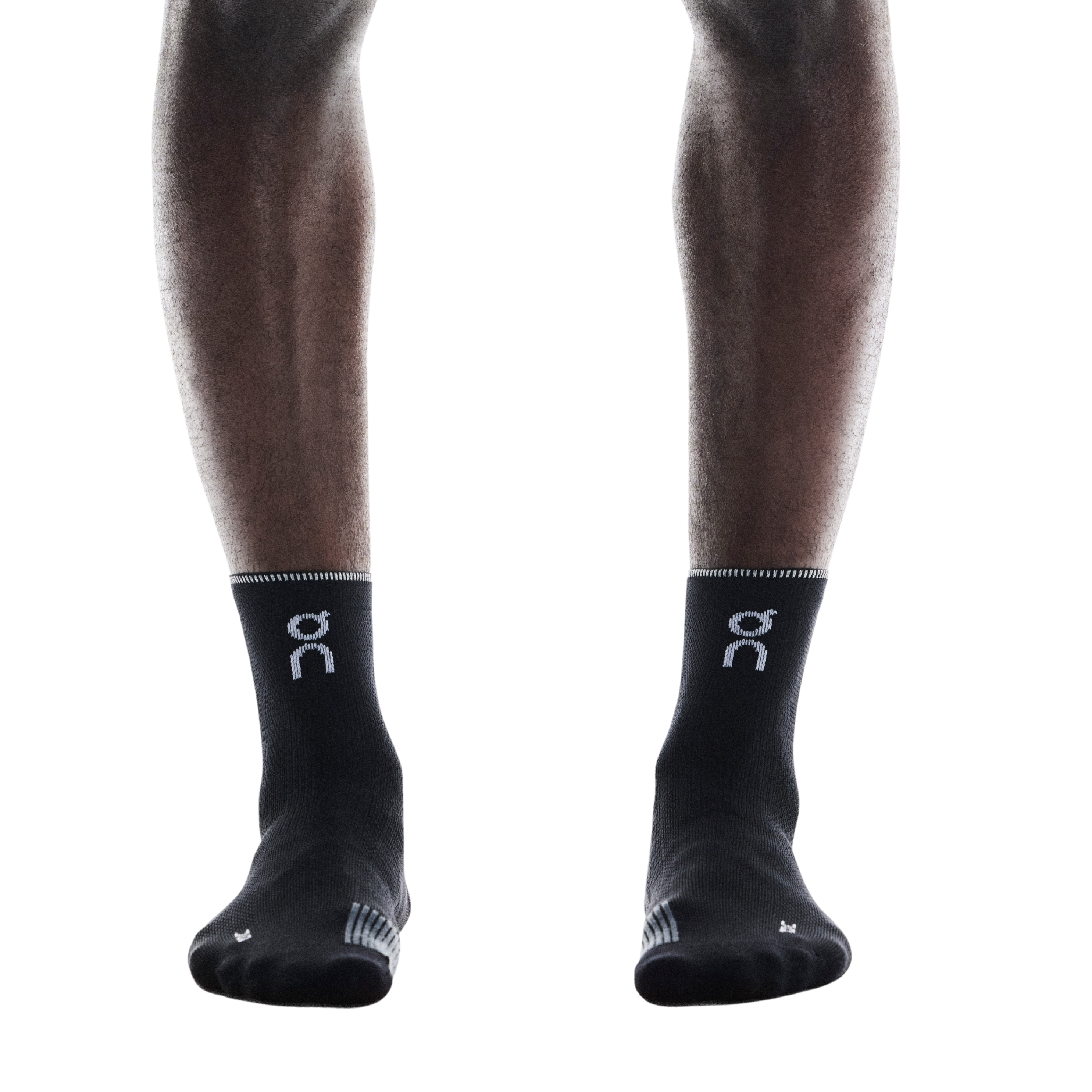 On Performance Run Sock Mid - Black Eclipse