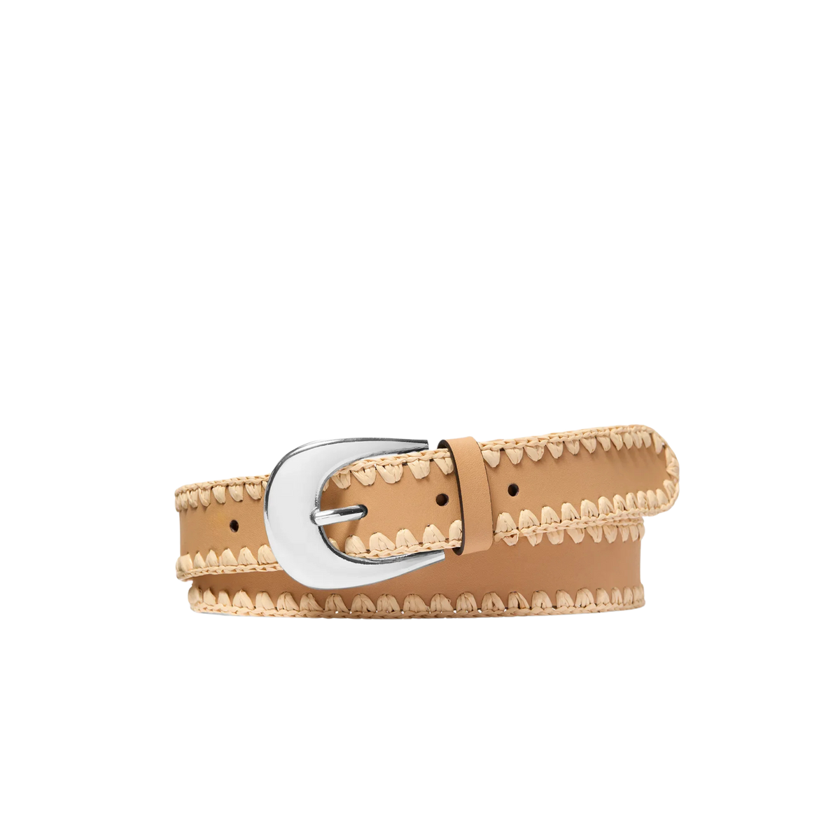 Michael Kors Women Whipstitched Belt - Peanut