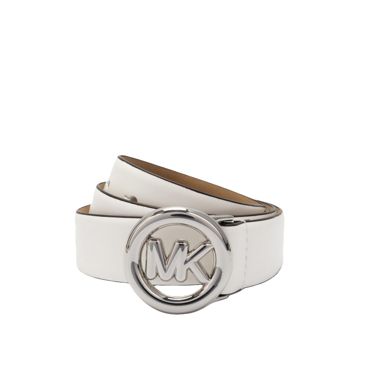 Michael Kors Women Non Reversible Leather Belt - Optic White
