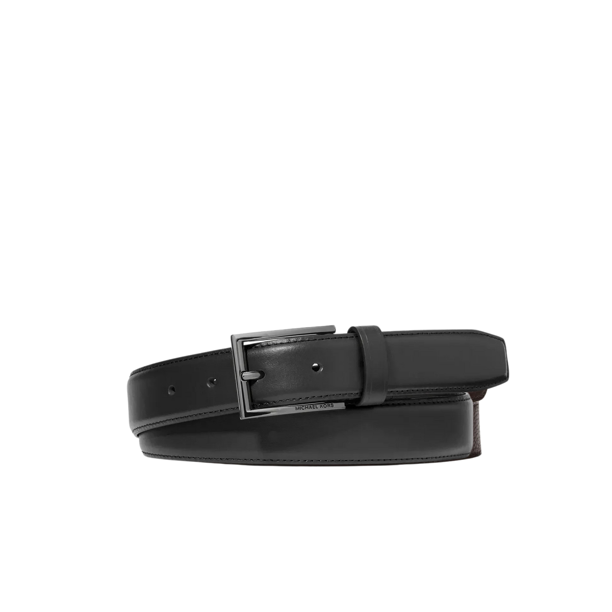 Michael Kors Men Leather Belt - Black