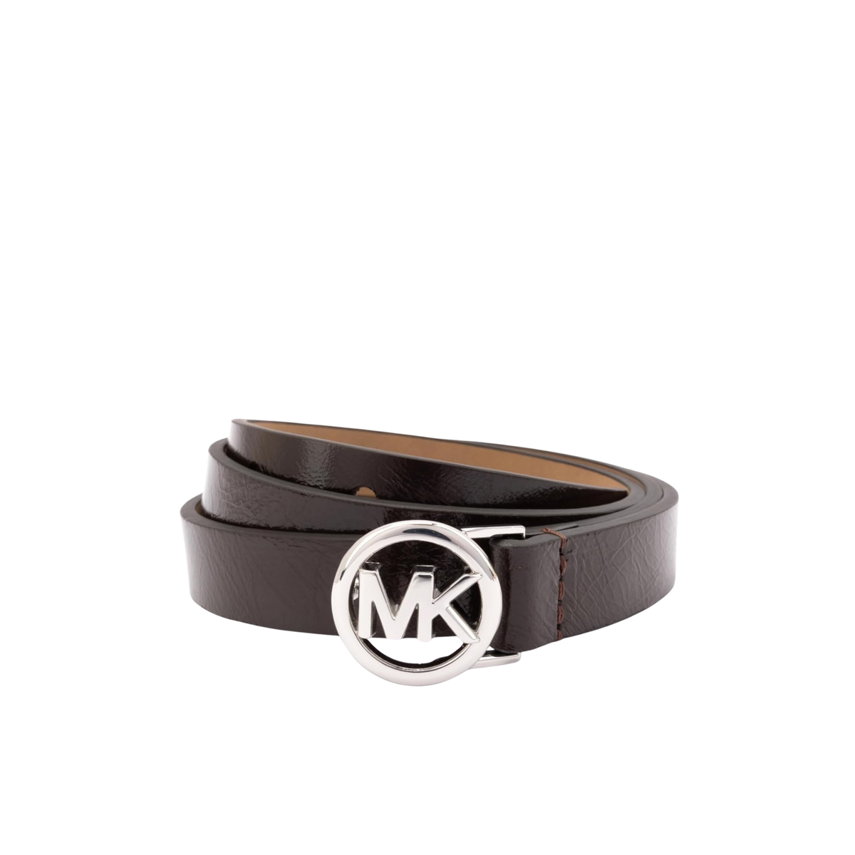 Michael Kors Women .75 Inch Logo Skinny Belt - Chocolate