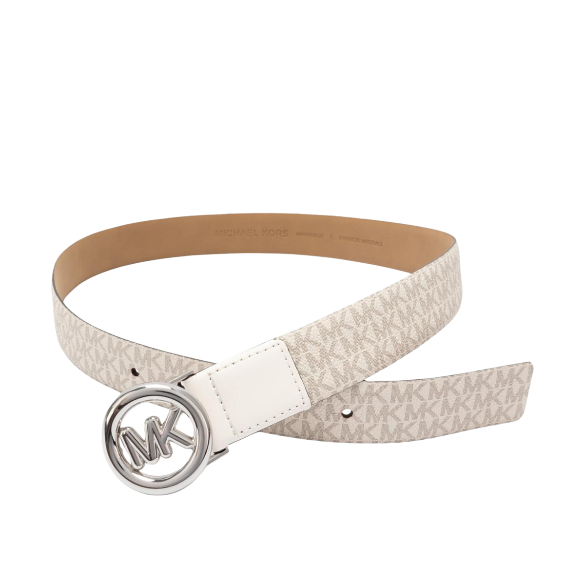 Michael Kors Women Non Reversible Leather Belt - Vanilla