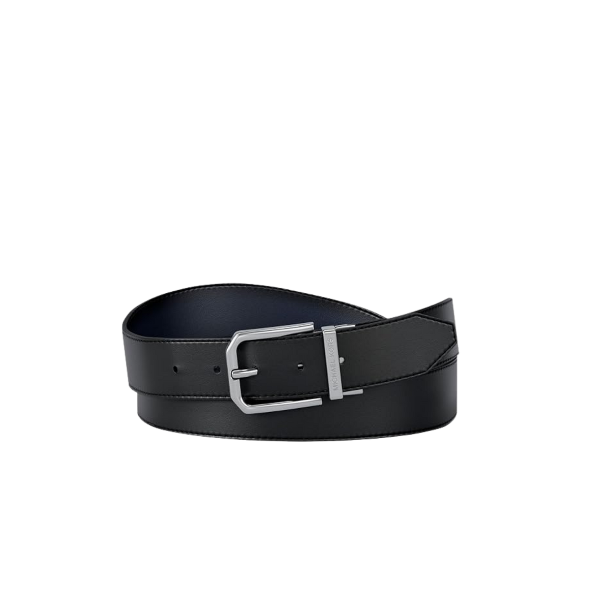 Michael Kors Men 31 MM Reversible Leather Buckle Belt - Navy Black