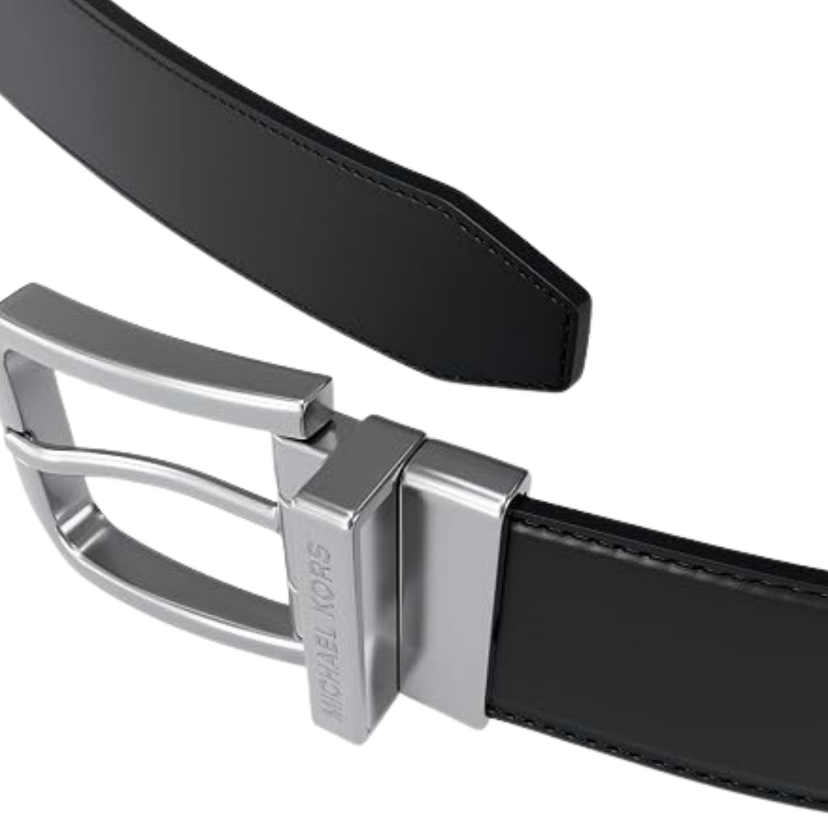Michael Kors Men 31 MM Reversible Leather Buckle Belt - Navy Black