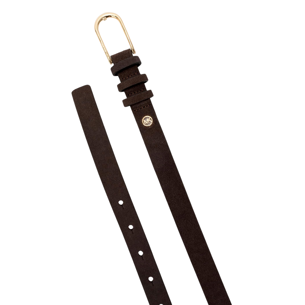 Michael Kors Women 20mm Non Reversible Leather Suede Belt - Chocolate