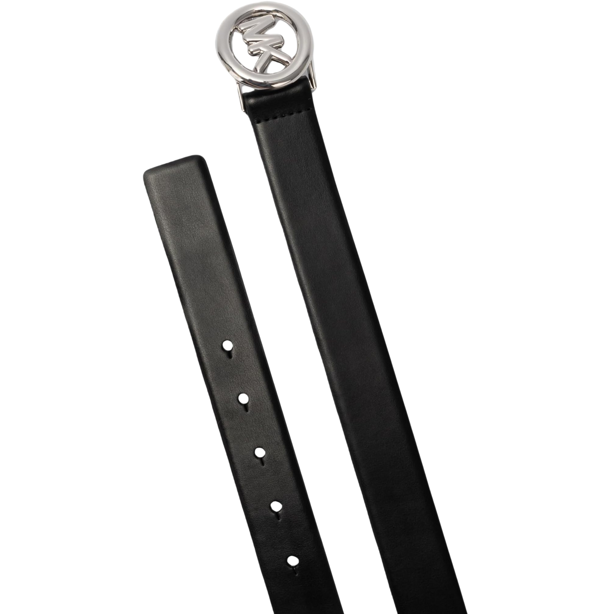 Michael Kors Women Non Reversible Leather Belt - Black Pol Nickel