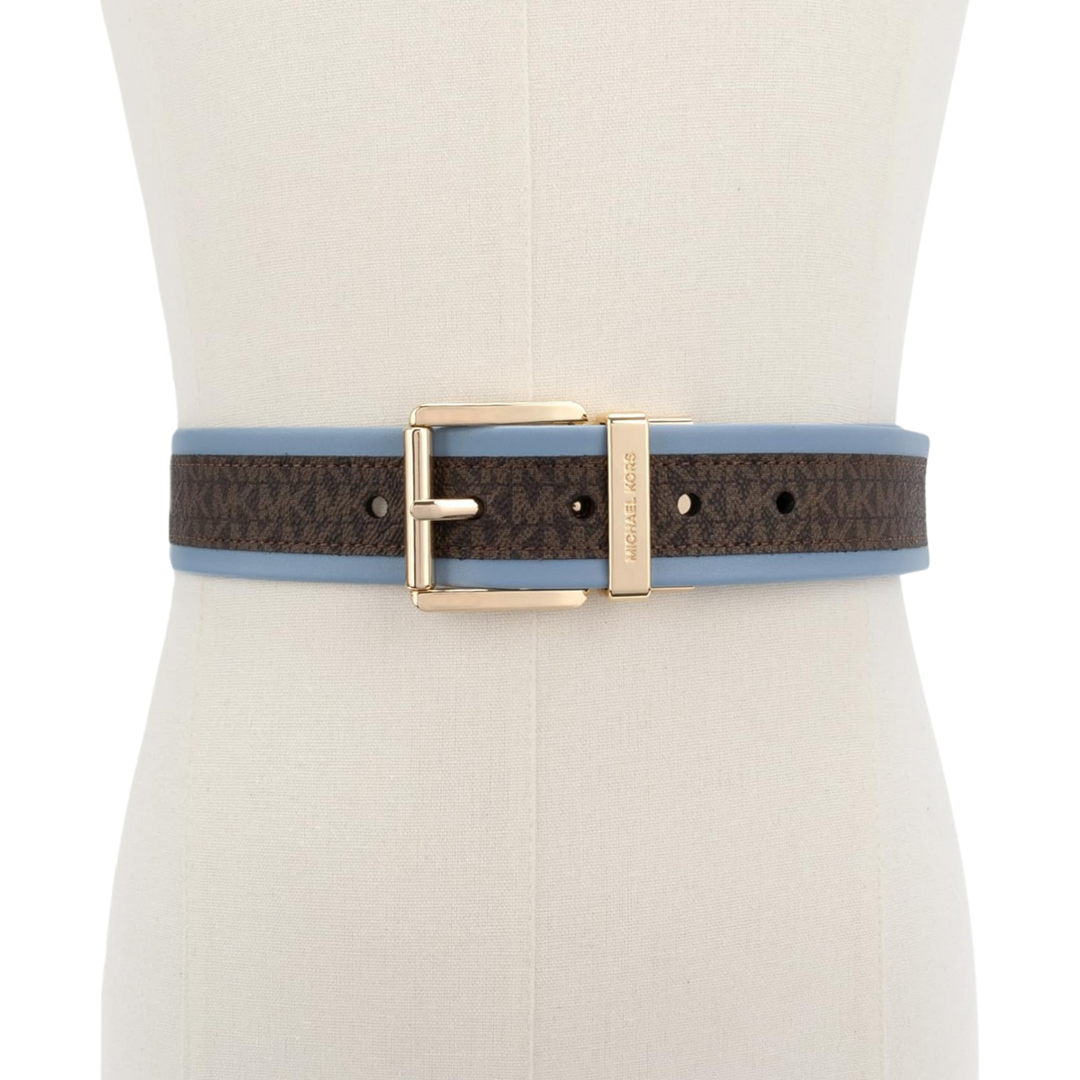 Michael Kors Women 1.5 Inch Reversible Logo Belt - Blue