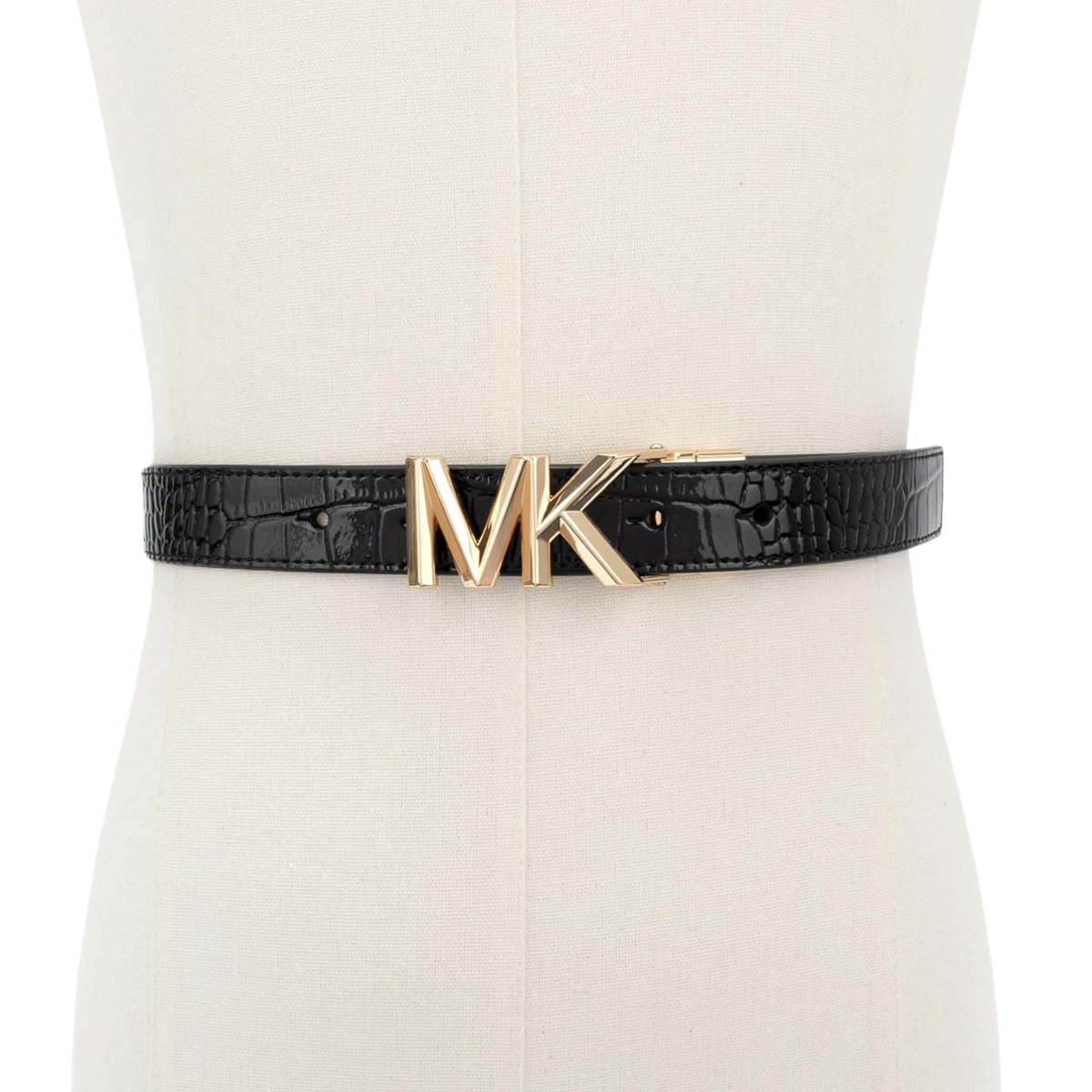 Michael Kors Women 1.1 Inch Logo Reversible Belt - Black