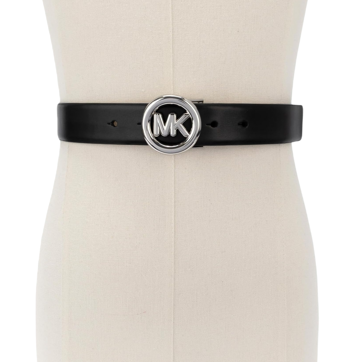 Michael Kors Women Non Reversible Leather Belt - Black Pol Nickel
