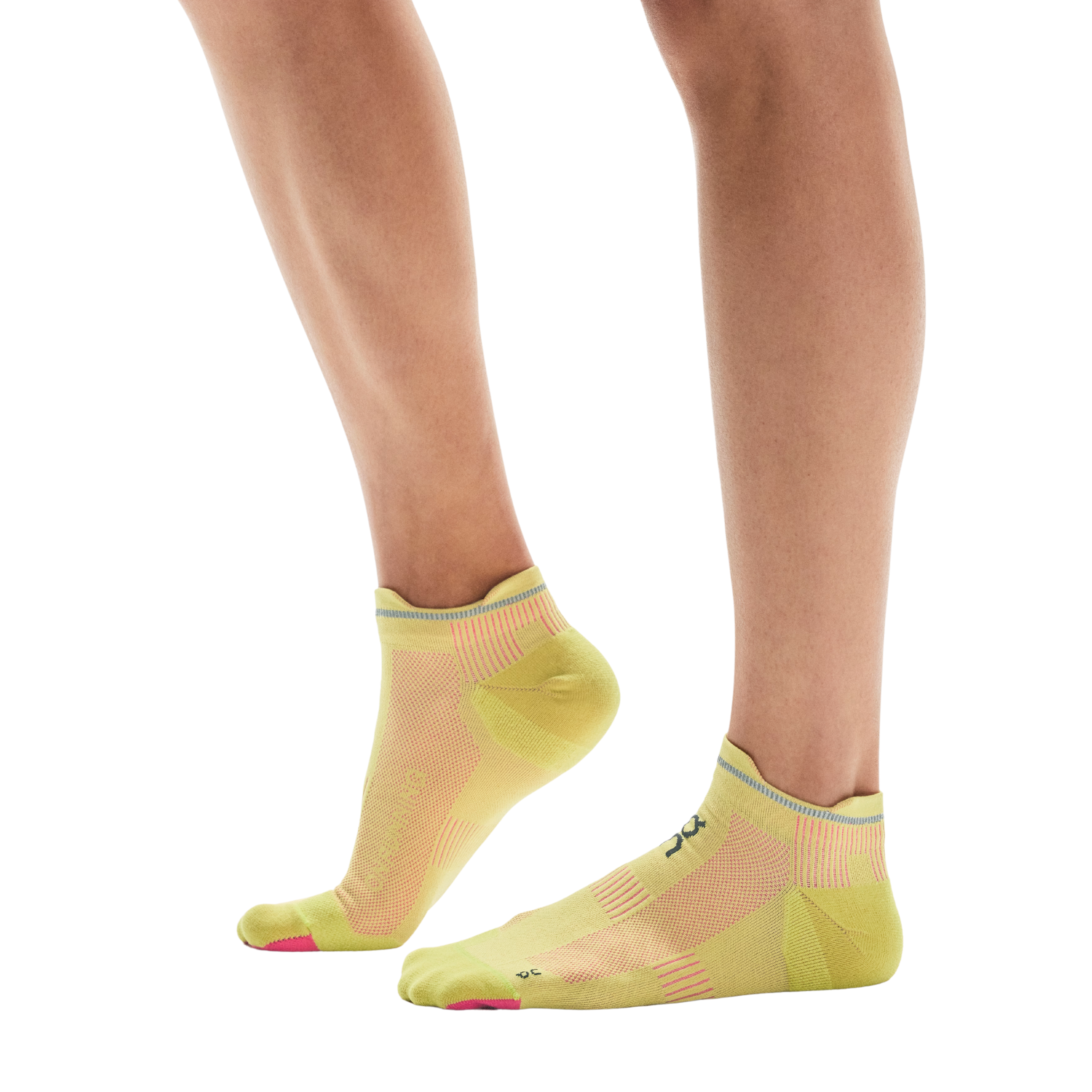On Elite Run Sock Low - Limelight Pink