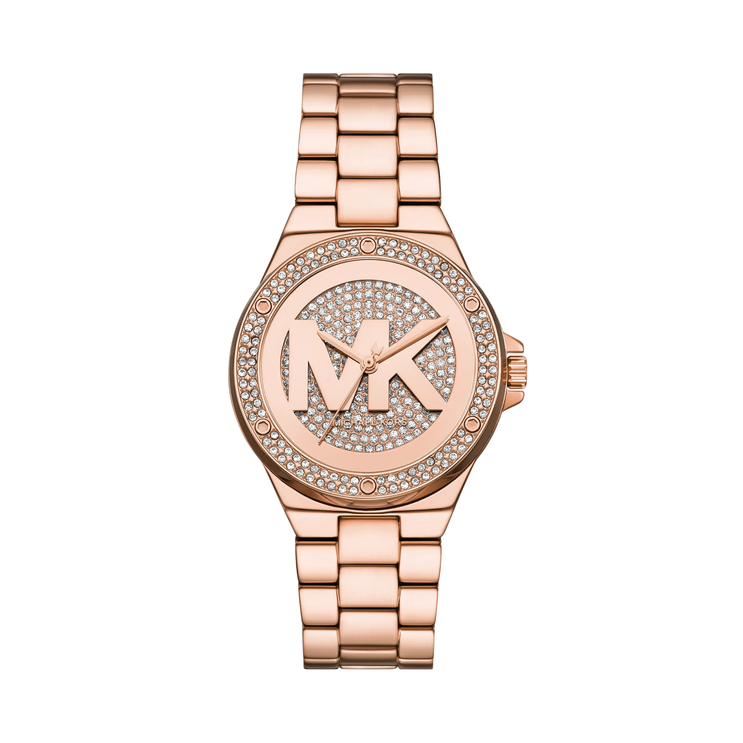 Michael Kors Women Lennox Pave Rose Gold Tone Watch - Rose Gold