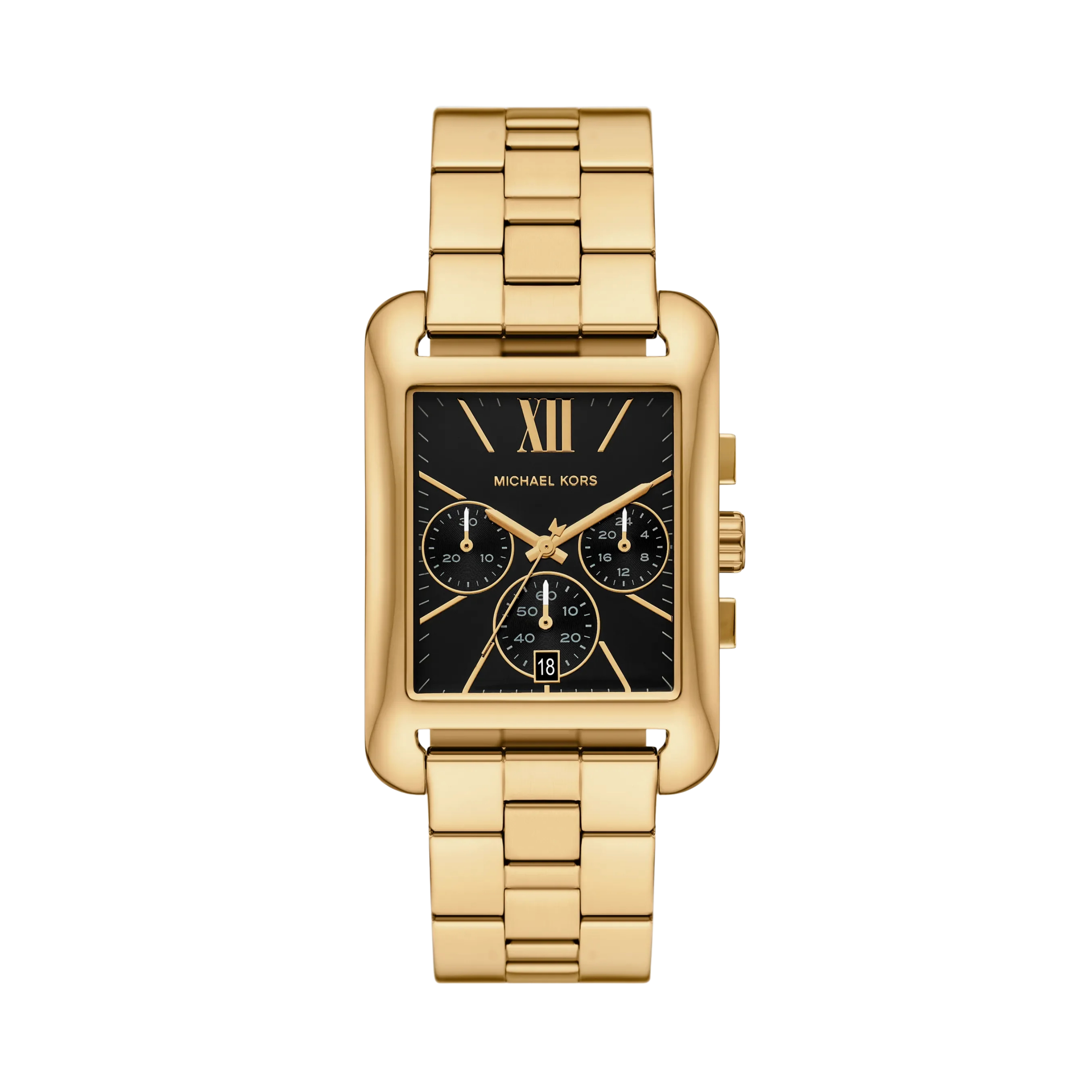 Michael Kors Women Monroe Gold Tone Watch - Gold Black