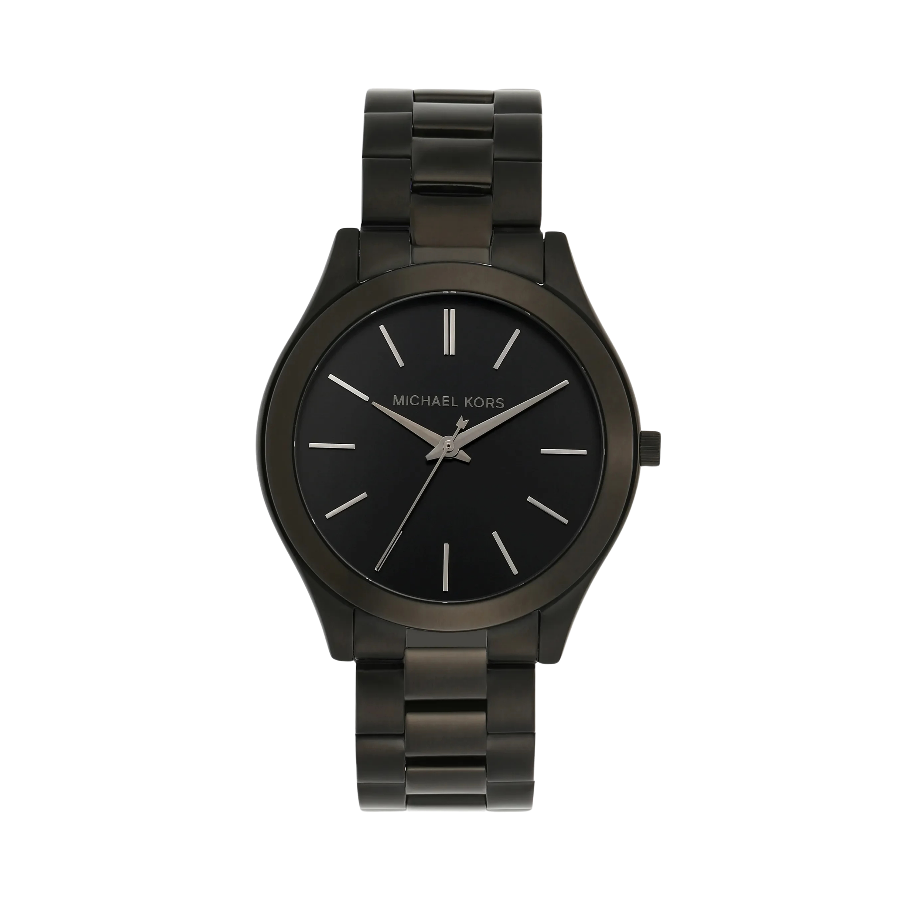 Michael Kors Women Oversized Slim Runway Black Tone Watch - Black