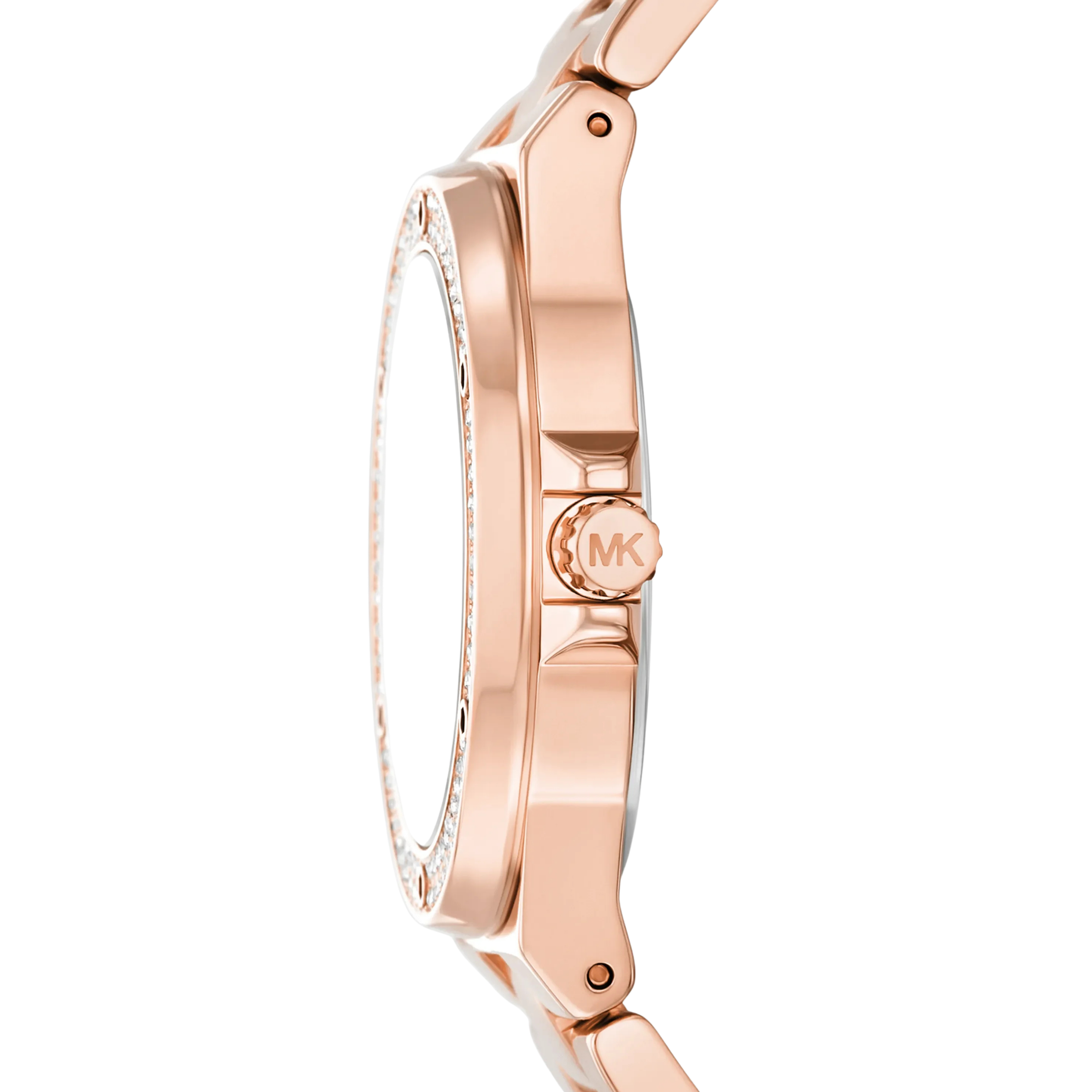 Michael Kors Women Lennox Pave Rose Gold Tone Watch - Rose Gold