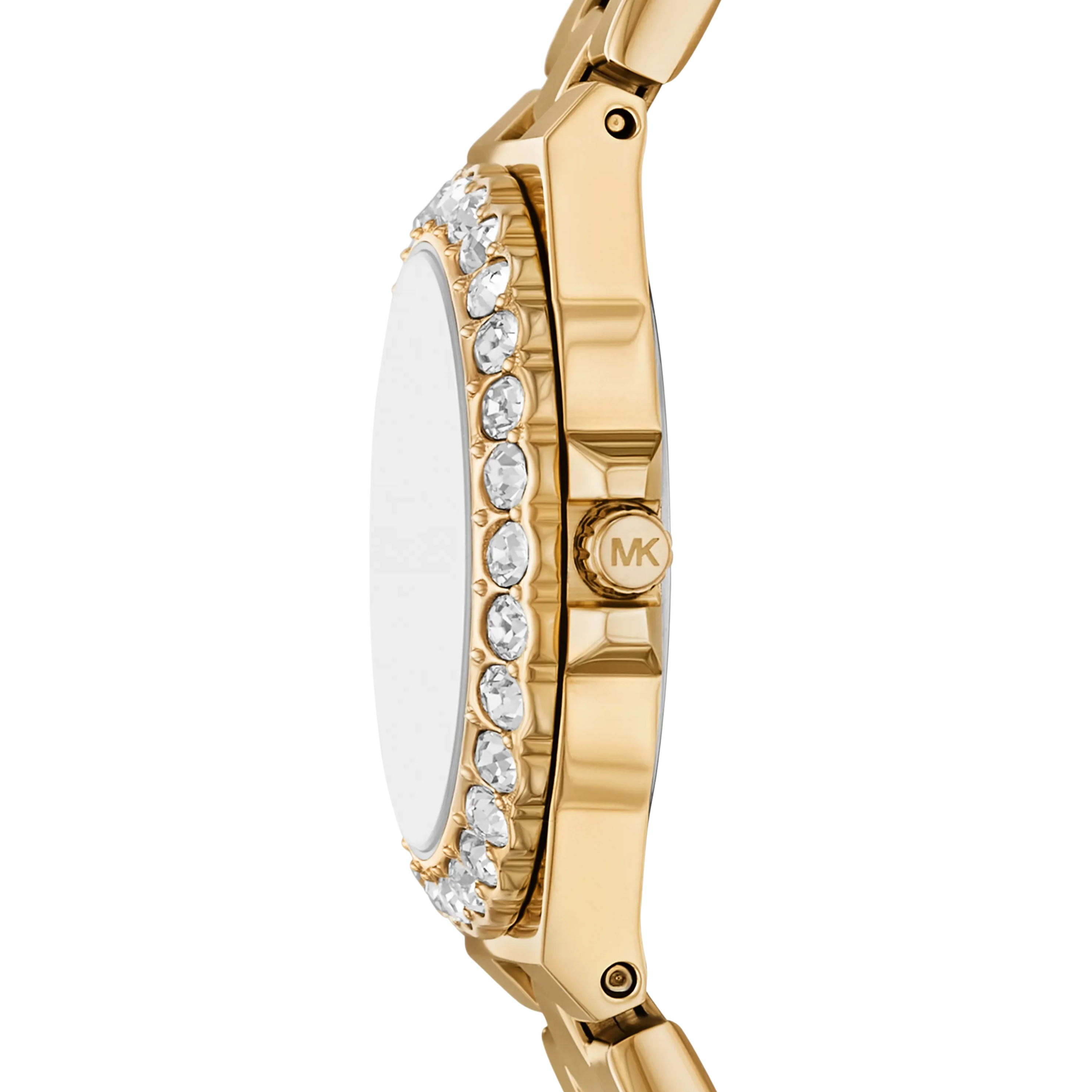 Michael Kors Women Mini Lennox Pave Gold Tone Watch - Gold