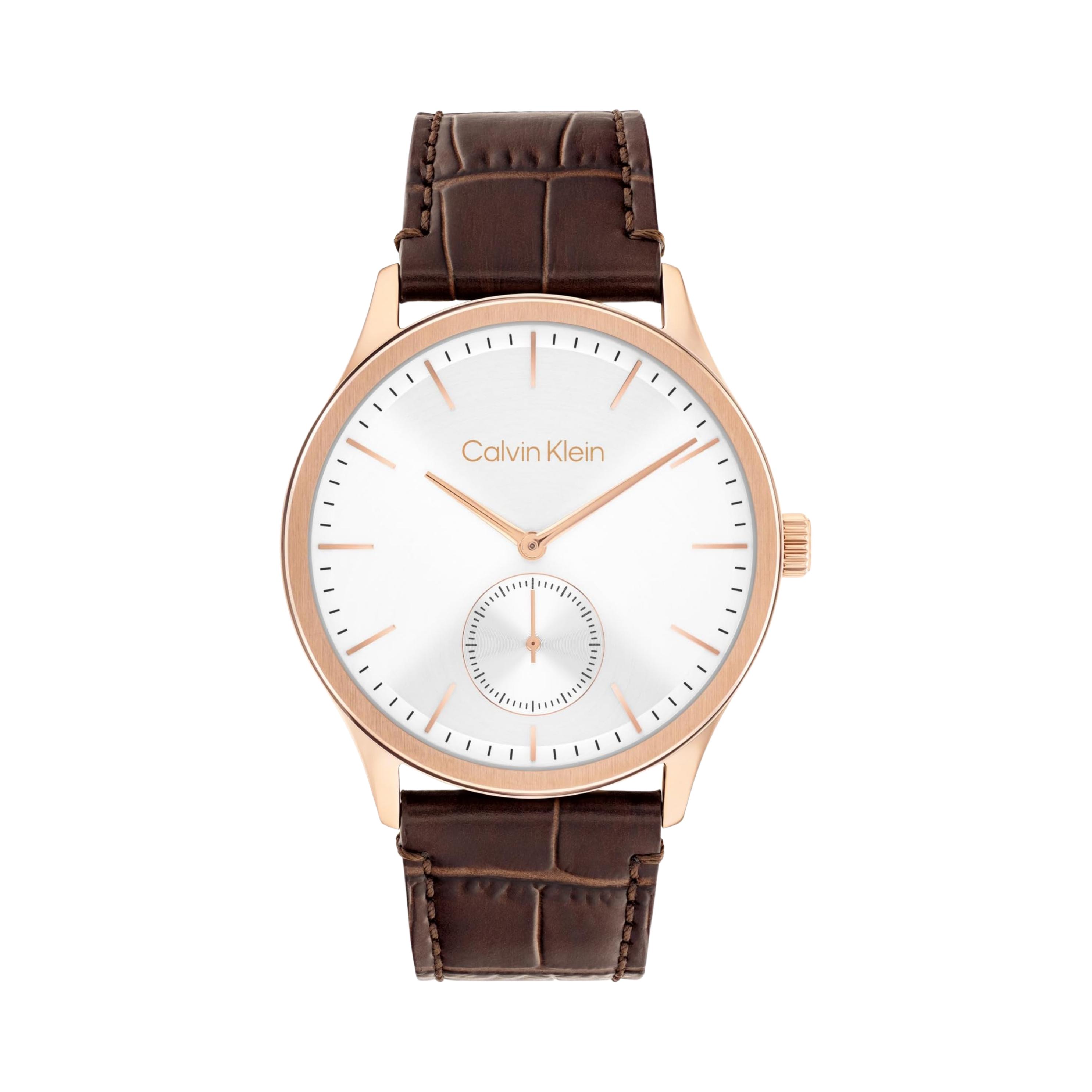 Calvin Klein Men Tailored Quartz Watch - Brown White