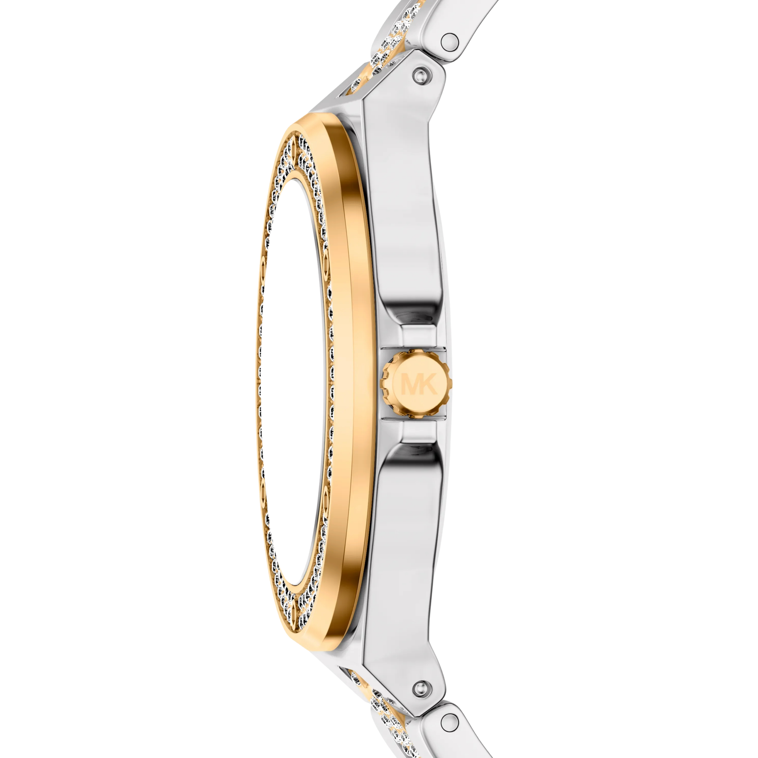 Michael Kors Women Lennox Pave Two Tone Watch - Silver Gold