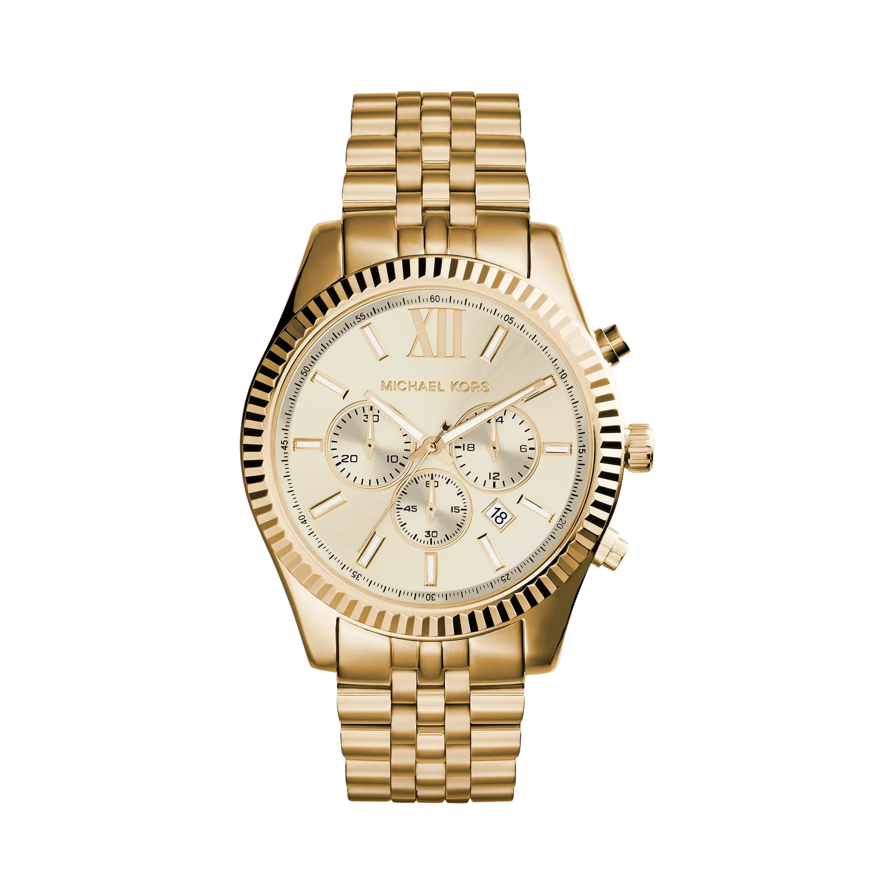 Michael Kors Men Lexington Stainless Steel Bracelet Watch - Gold Steel