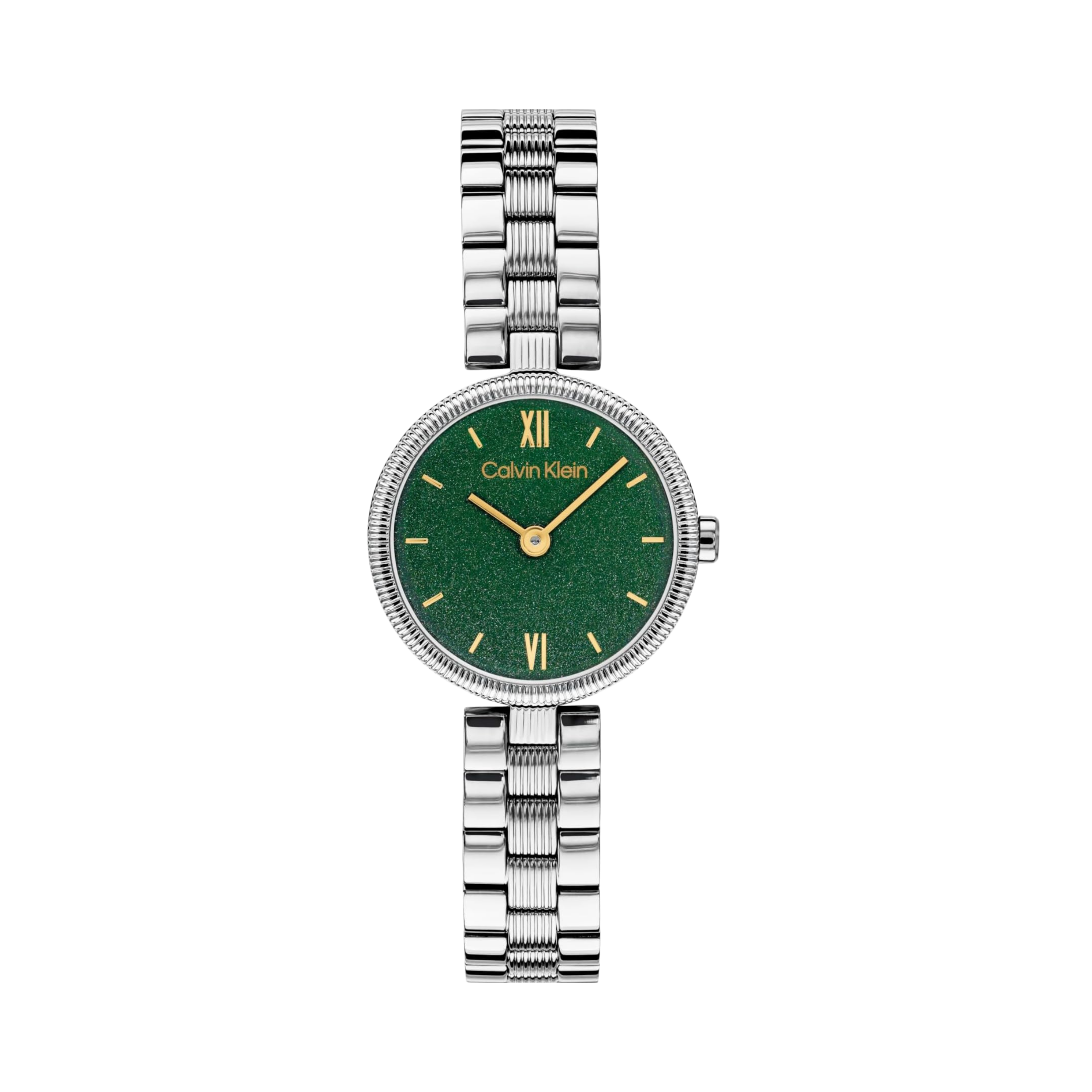 Calvin Klein Women Gleam Two Hand Quartz Watch - Green Shimmer