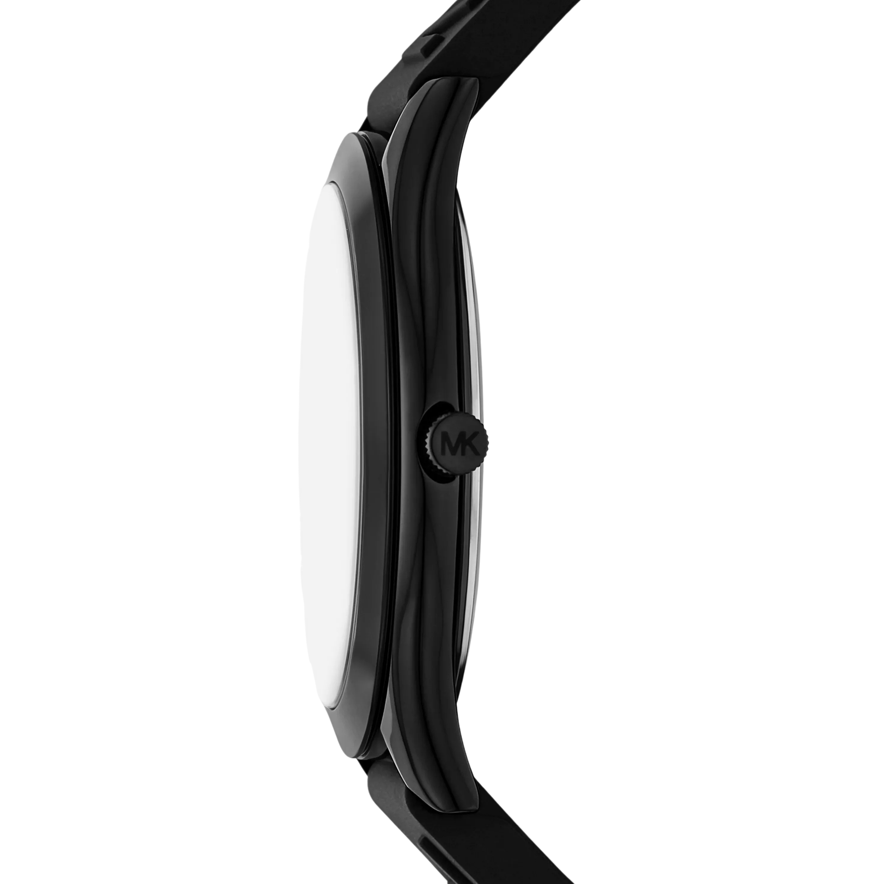 Michael Kors Women Oversized Aspyn Stainless Steel and Silicone Strap Watch - Black