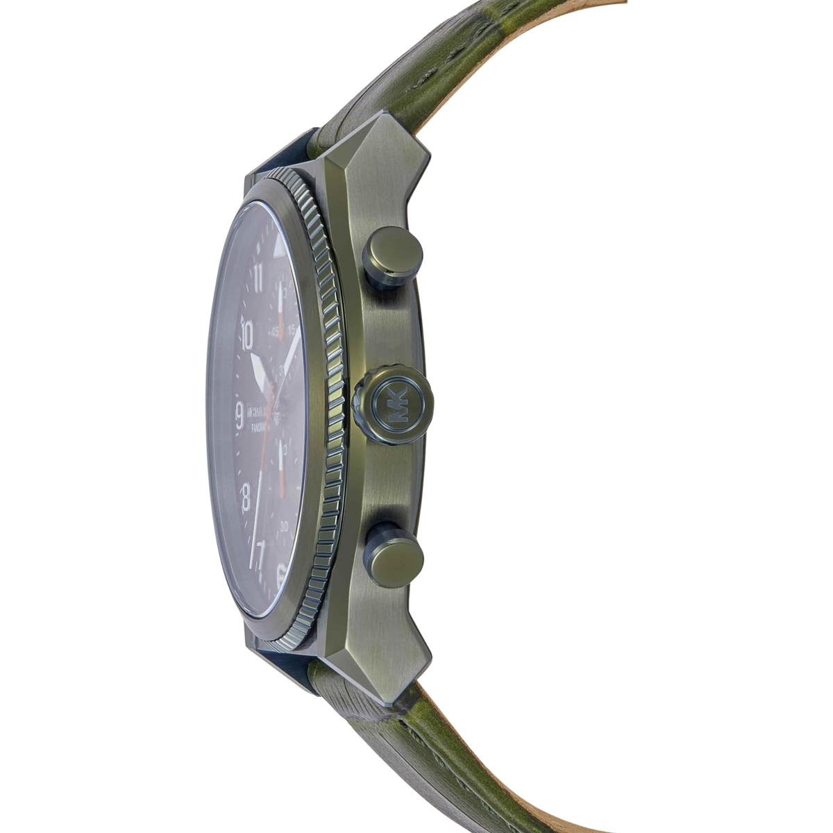 Michael Kors Men Panorama Leather Band Watch - Green Band