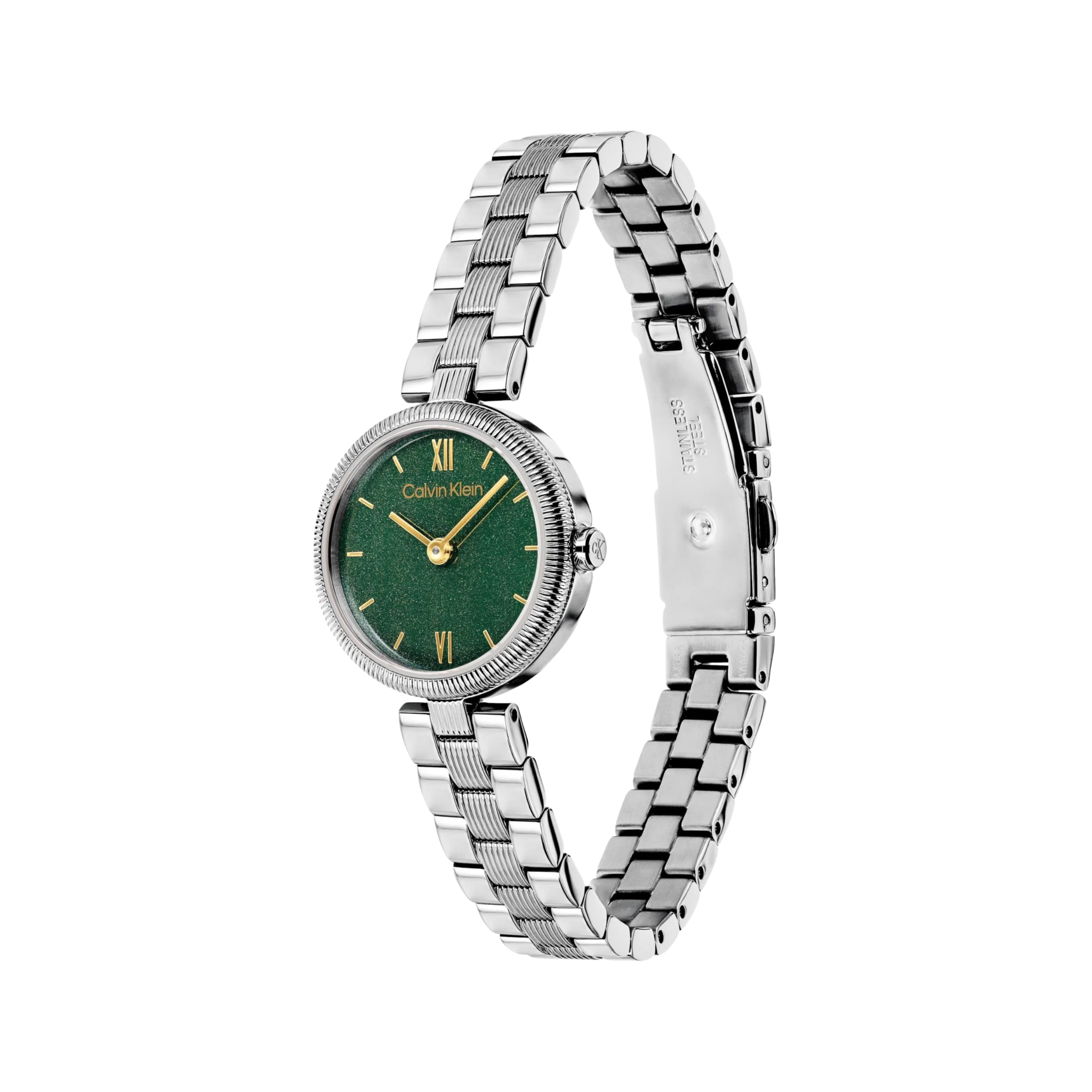 Calvin Klein Women Gleam Two Hand Quartz Watch - Green Shimmer